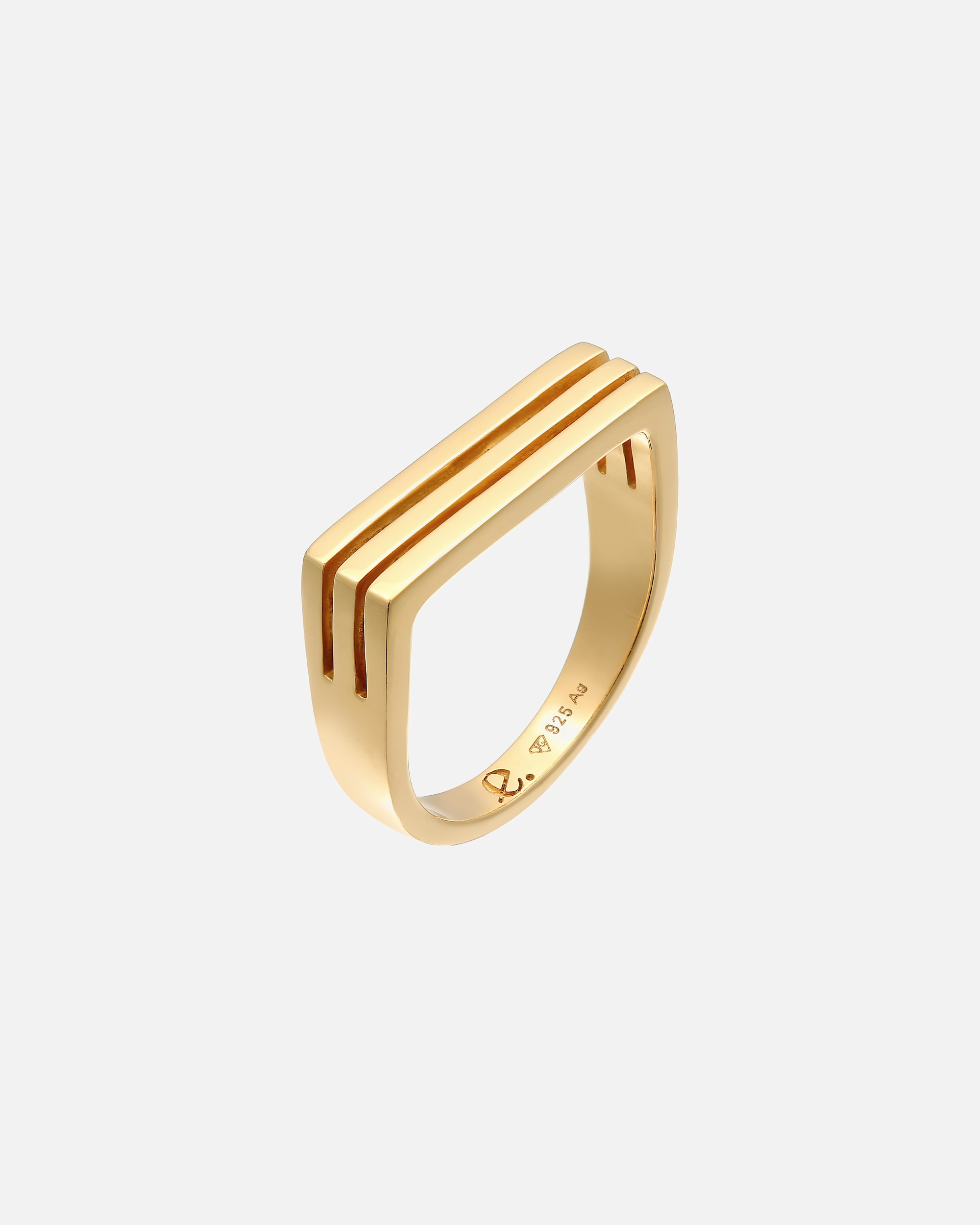 Bague pour Femme Elli PREMIUM Elli PREMIUM Ring Siegelring Rechteck Unisex 925 Silber rhodiniert 52