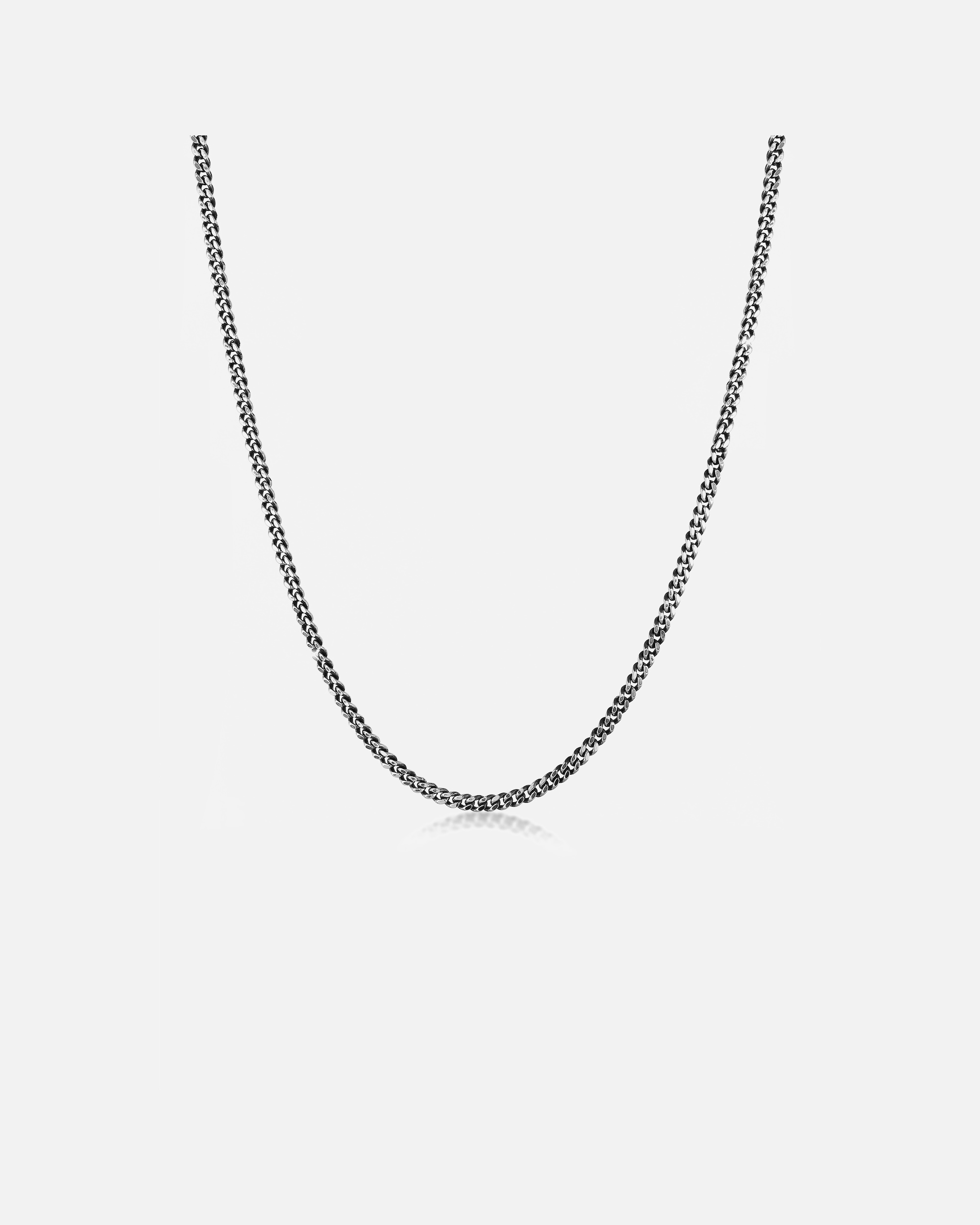 Collier pour Homme KUZZOI Basique Hommes Chaîne blindée Massive Robuste 925 Argent 50