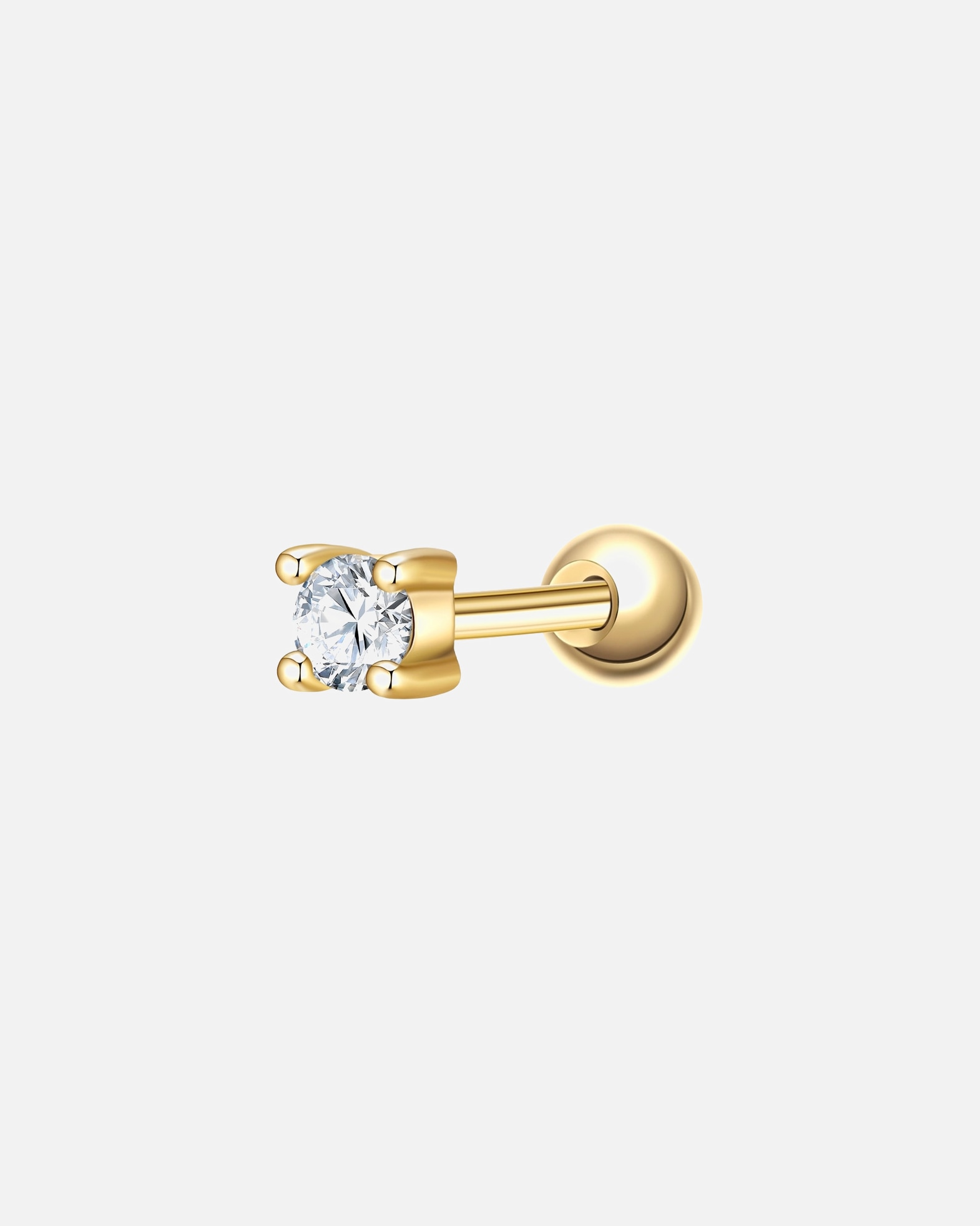 Boucles d'oreilles pour Femme Glanzstücke München Boucles d´oreilles en Argent sterling en Or jaune 2,7 mm