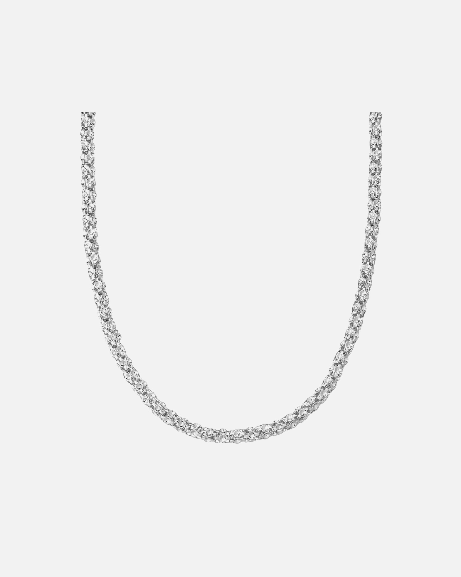 Collier pour Femme Yokoamii Collier en laiton en argent 43,0 cm Basiskette + 5,0 cm Verlängerung