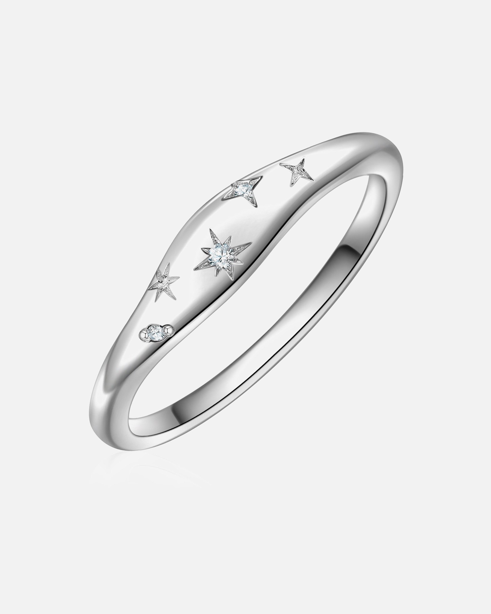 Bague pour Femme Glanzstücke München Bague Étoile en Argent Sterling en argent avec Zirconium 60