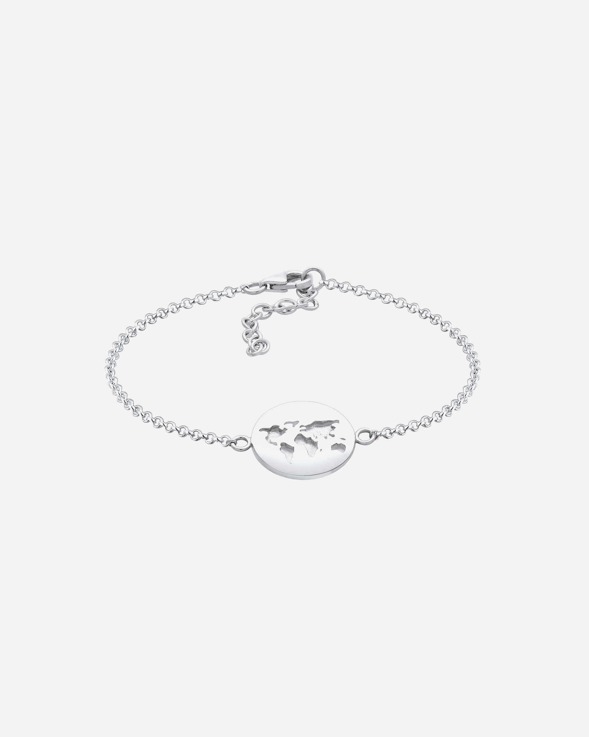 Bracelet pour Femme Elli Globe Plaquette Pendentif Bracelet Femme - (925/1000) Argent 16