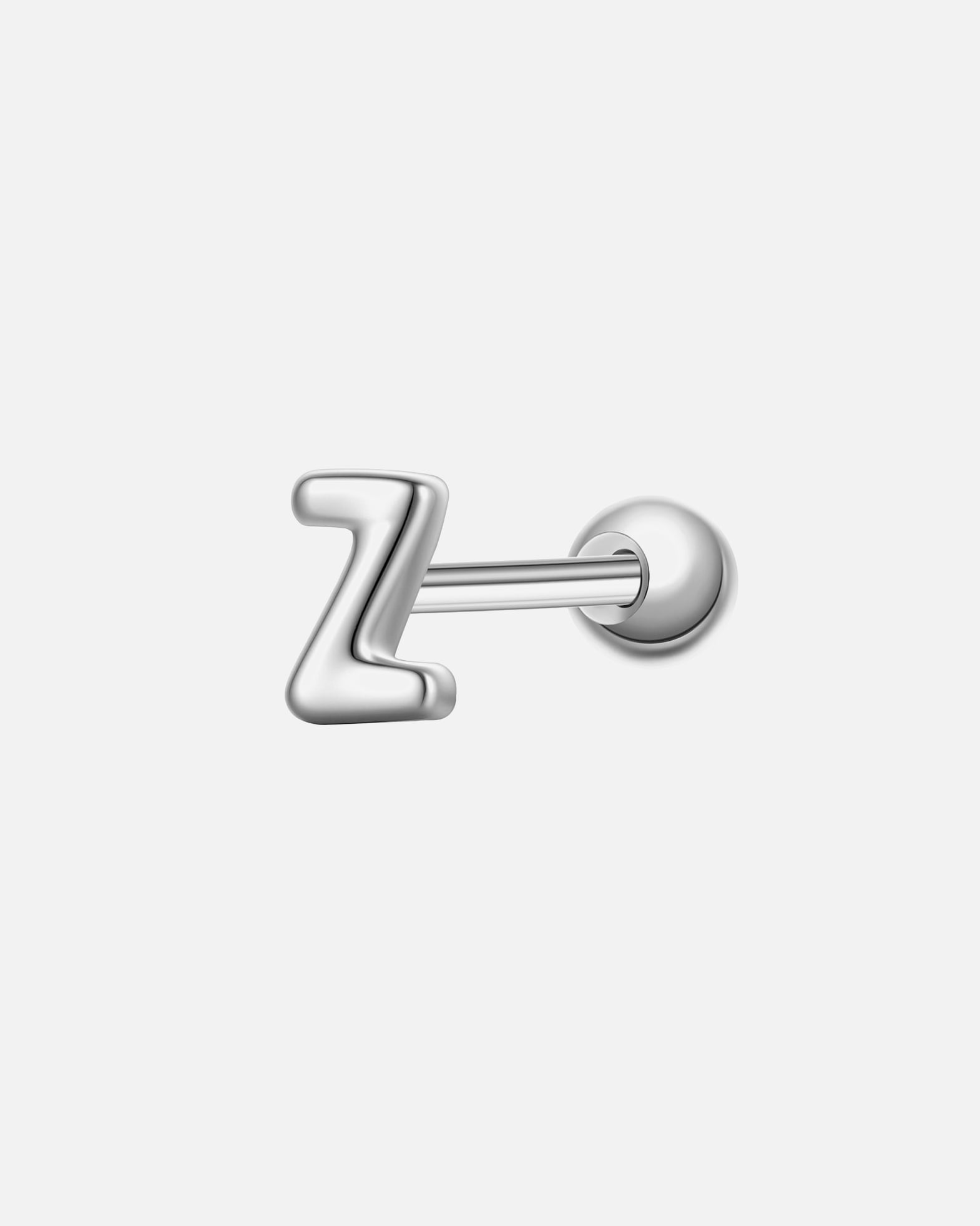 Boucles d'oreilles pour Femme Glanzstücke München Piercing Lettre Z en argent sterling en argent 3,9 mm