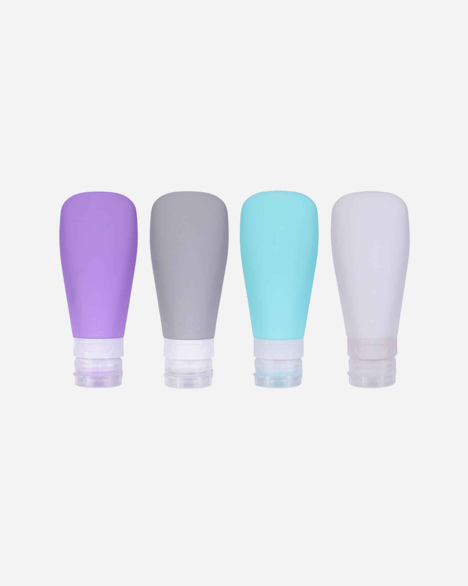 Set de voyage pour Unisexe UNIQ UNIQ Flacons de Voyage Rechargeables en Silicone (4 x 90ml) UNIQ Flacons de Voyage Rechargeables en Silicone (4 x 90ml)