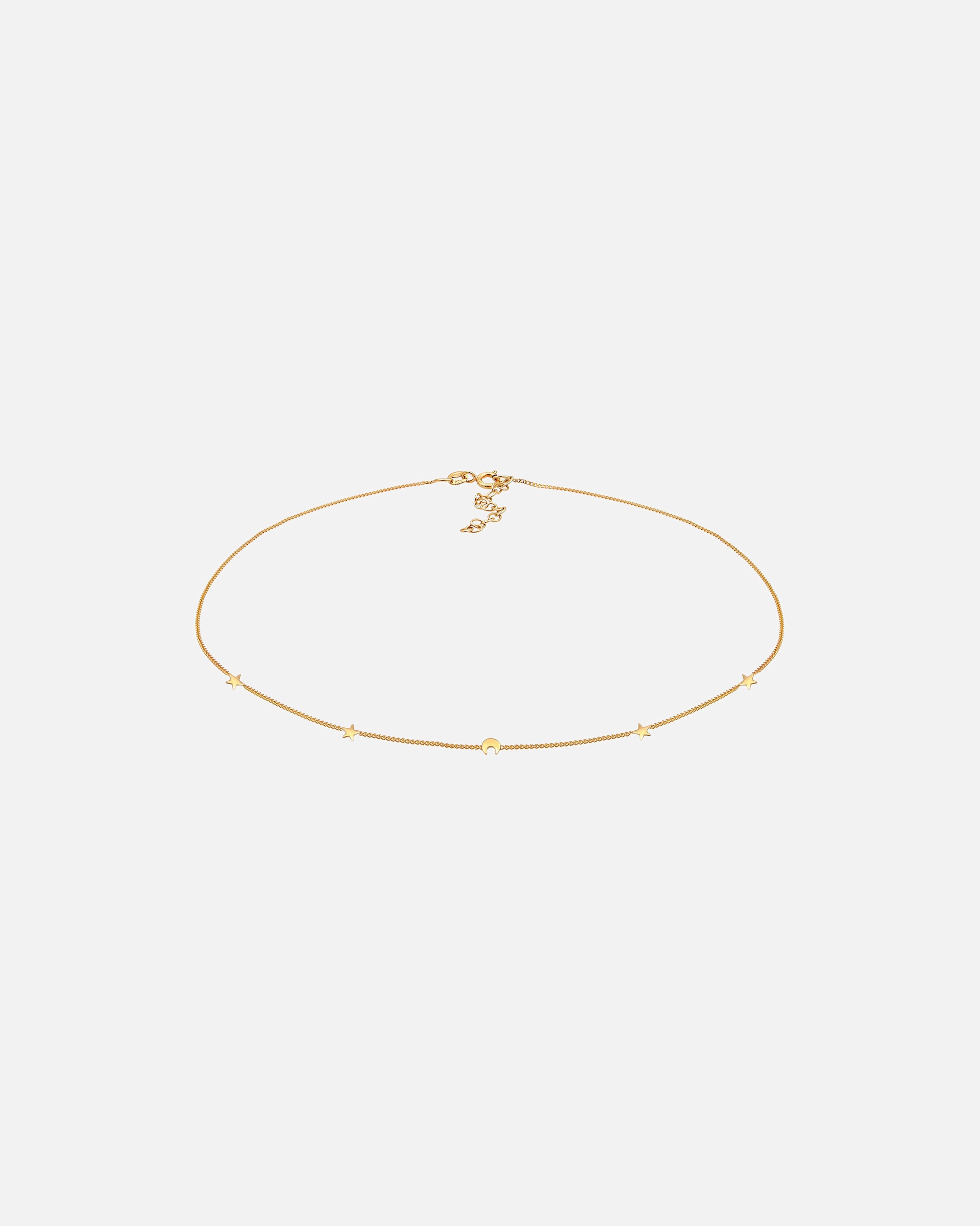 Collier pour Femme Elli Femmes Choker Étoiles Demi Lune Astro Trend Blogger en argent sterling 925 goldfarben