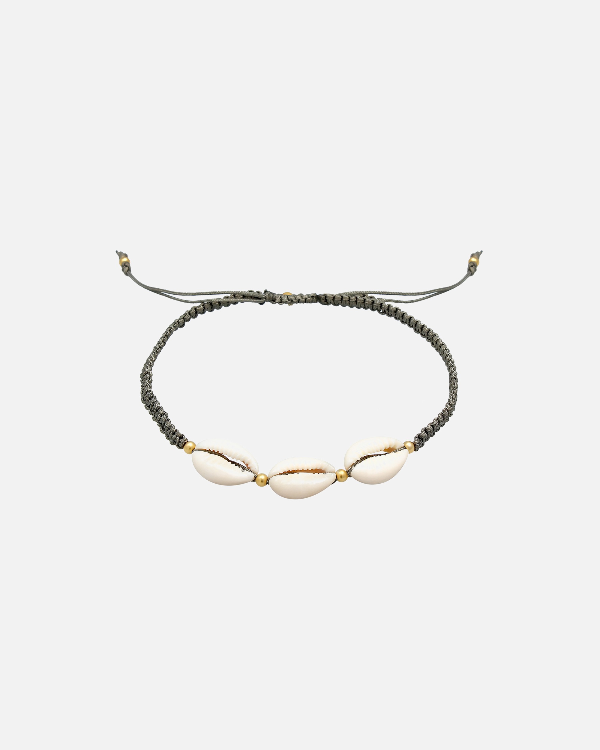 Bijoux pour Femme Elli Coquillage cauri océan nylon 925 Argent Plaqué Or Gris