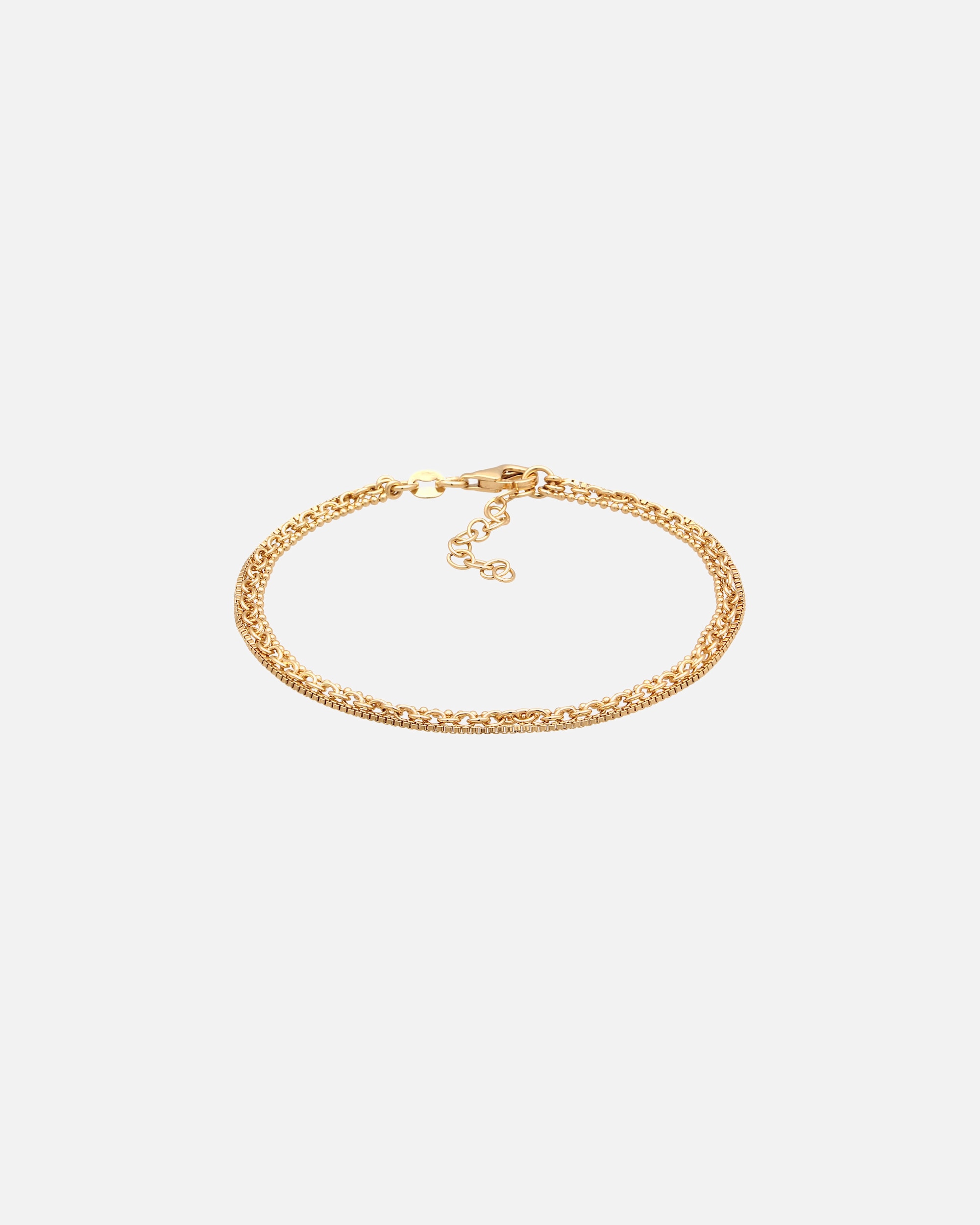 Bracelet pour Femme Elli Bracelet avec chaîne basique 925 Sterling Silver goldfarben
