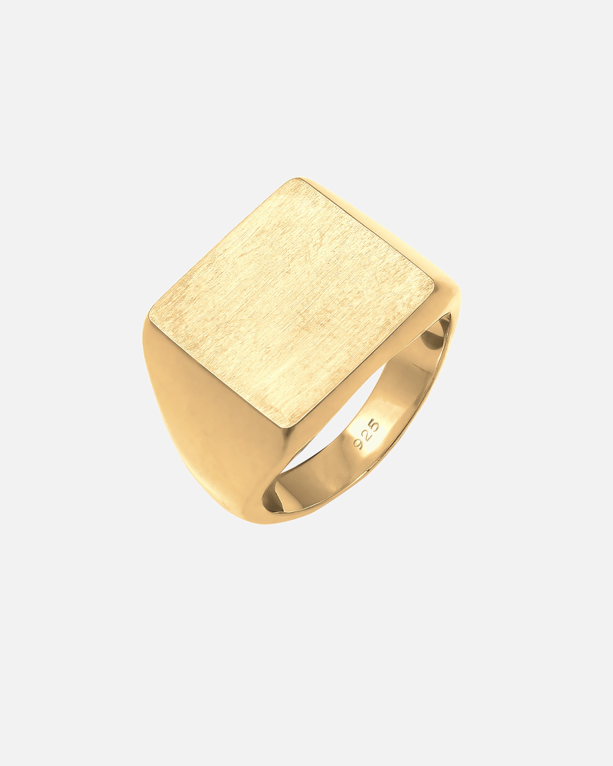 Bague pour Femme Elli Bague sceau Royal mat géo carré Tendance 925 Argent 52