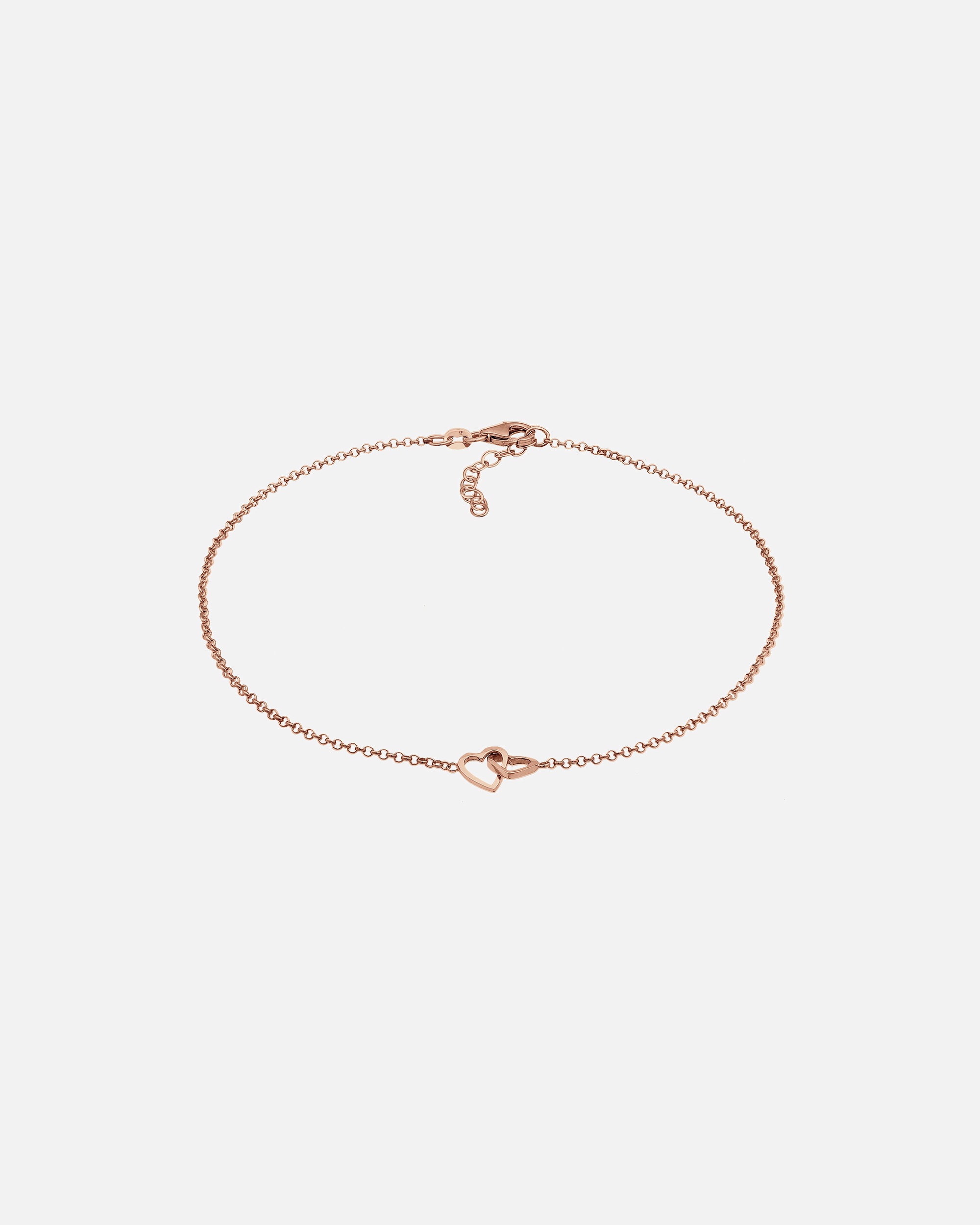 Bijou de cheville pour Femme Elli Bracelet de cheville coeur entrelacé Argent Sterling 925 rosefarben