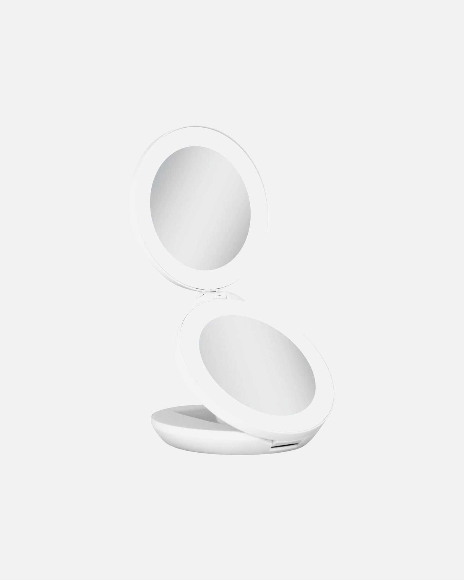 Miroir à LED pour Unisexe UNIQ UNIQ Miroir de Voyage Double Compact avec LED et Grossissement 10x (Blanc) UNIQ Miroir de Voyage Double Compact avec LED et Grossissement 10x (Blanc)