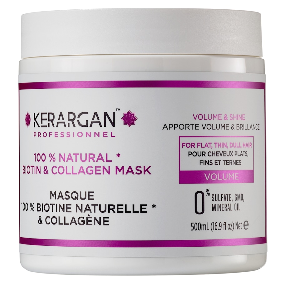 Kerargan - Kerargan - Masque Volumisant à la Biotine & Collagène - 500ml Masque et cure cheveux unisex