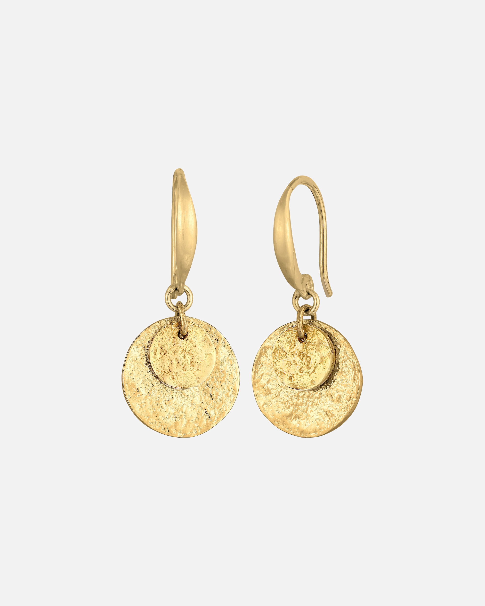 Boucles d'oreilles pour Femme Elli Boucles d'oreilles goutte d'eau pour femme Cercle rond mat élégant bicolore en argent sterling 925 plaqué or goldfarben