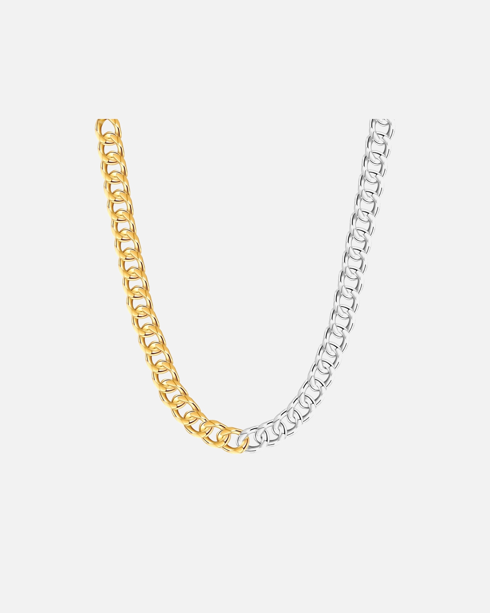 Collier pour Femme Lulu & Jane Chaîne en Alliage de fer en Argent/or jaune 43,0 cm Basiskette + 5,0 cm Verlängerung