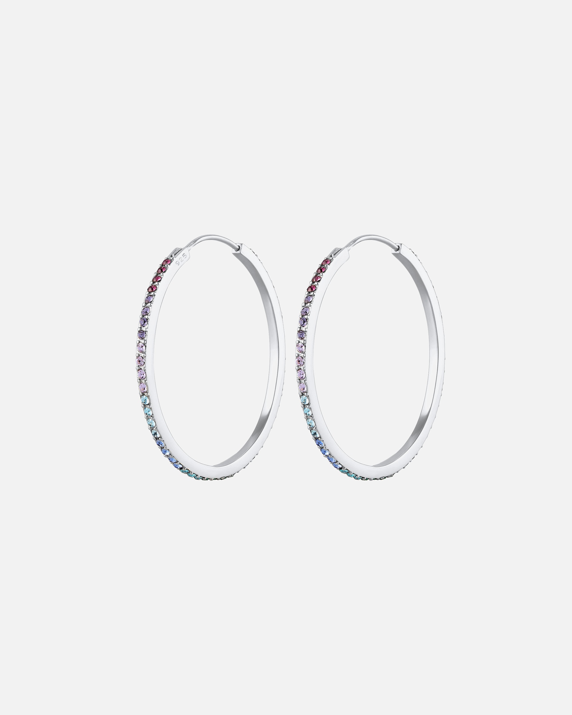 Boucles d'oreilles pour Femme Elli Arc-en-Ciel Élégant avec des Cristaux Boucles d'Oreilles Femme - (925/1000) Argent Plaqué Or silberfarben