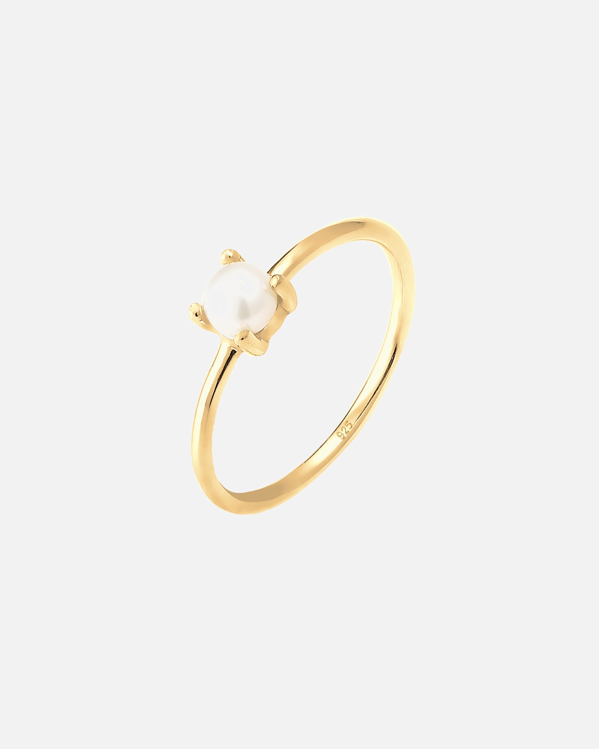 Bague pour Femme Elli Femmes Solitaire avec Perle de Culture d'Eau Douce en Argent Sterling 925 56