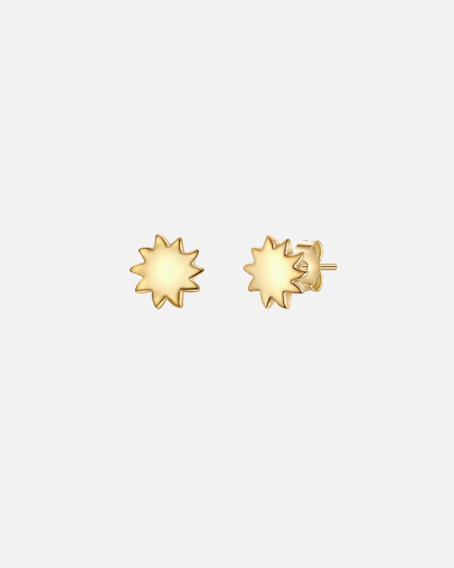 Boucles d'oreilles pour Femme Glanzstücke München Boucles d'oreilles soleil en argent sterling en or jaune 6,8 mm