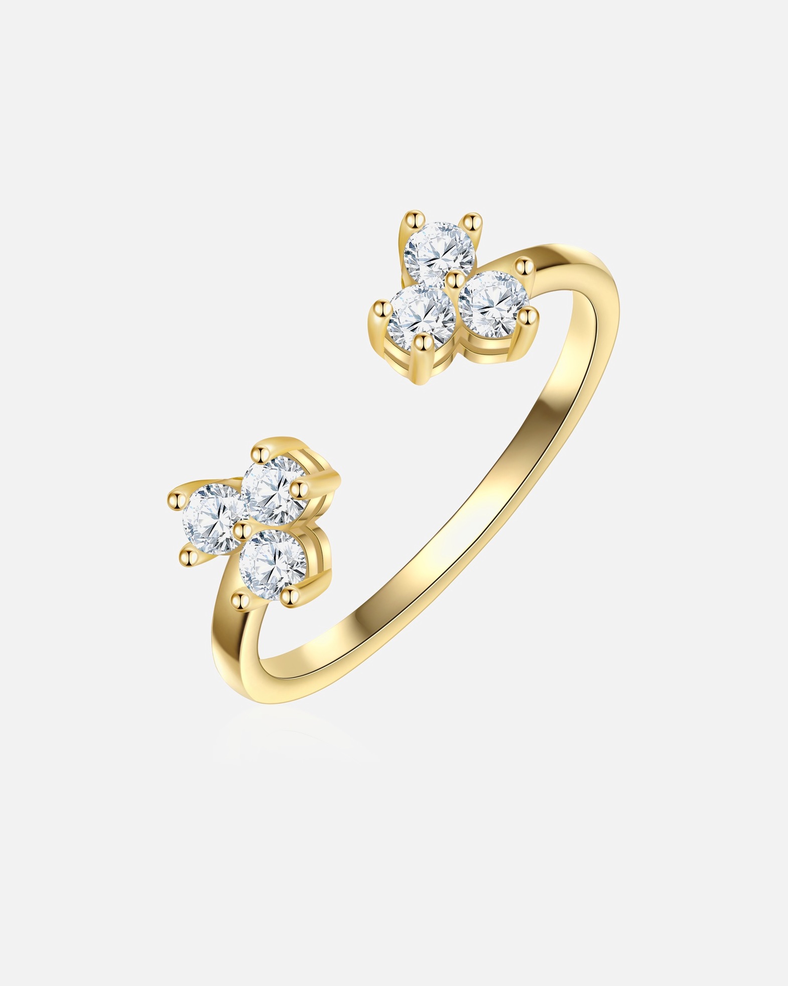 Bague pour Femme Glanzstücke München Bague en Argent sterling en Or jaune 60