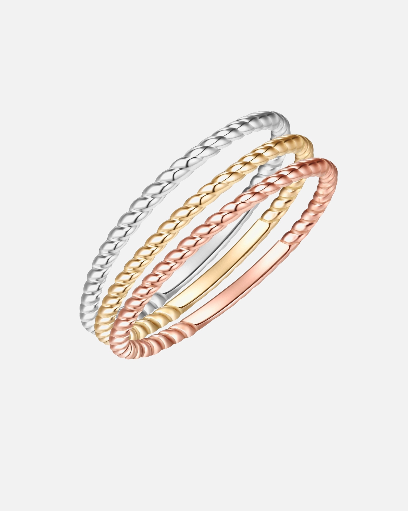 Bague pour Femme Glanzstücke München Bague en argent Argent sterling en Argent/or jaune/or rose 54