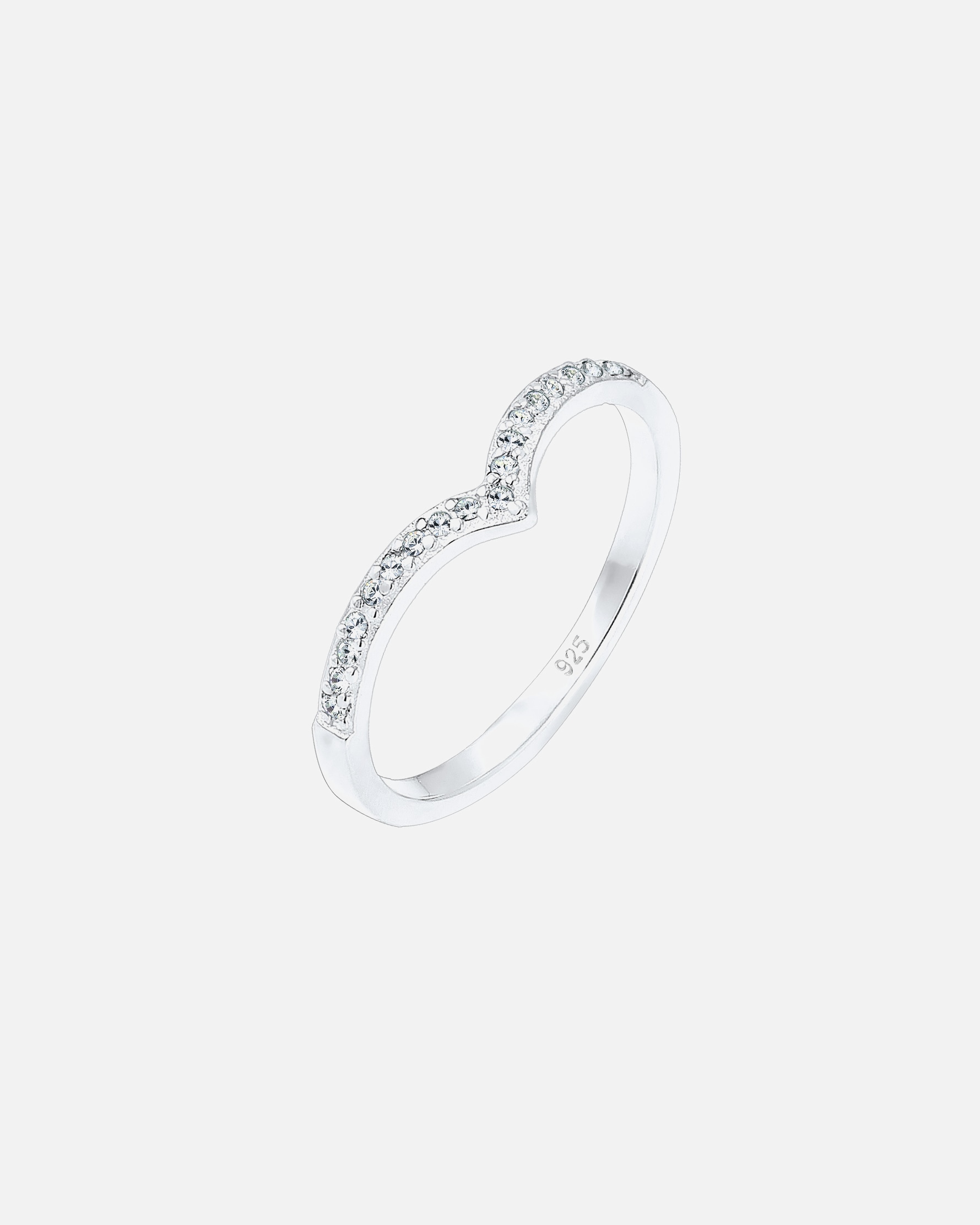 Bague pour Femme Elli Forme V géo Cristaux Argent 925 52