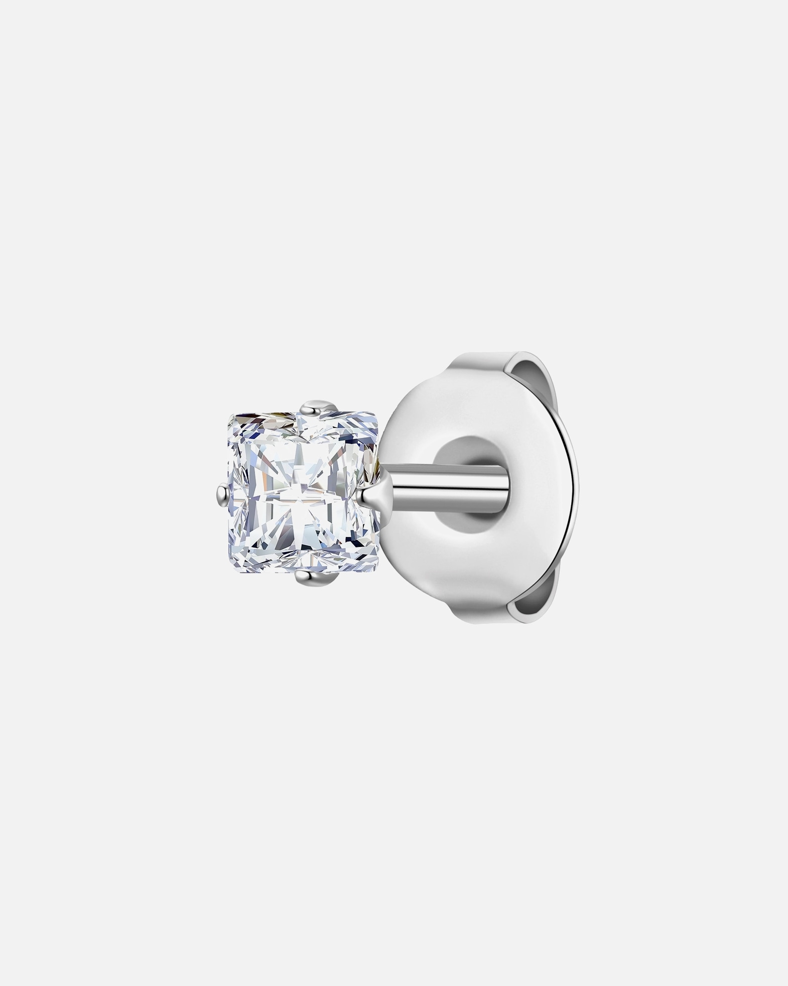 Boucles d'oreilles pour Homme True Rebels Boucles d´oreilles en Acier inoxydable en Argent 4,6 mm
