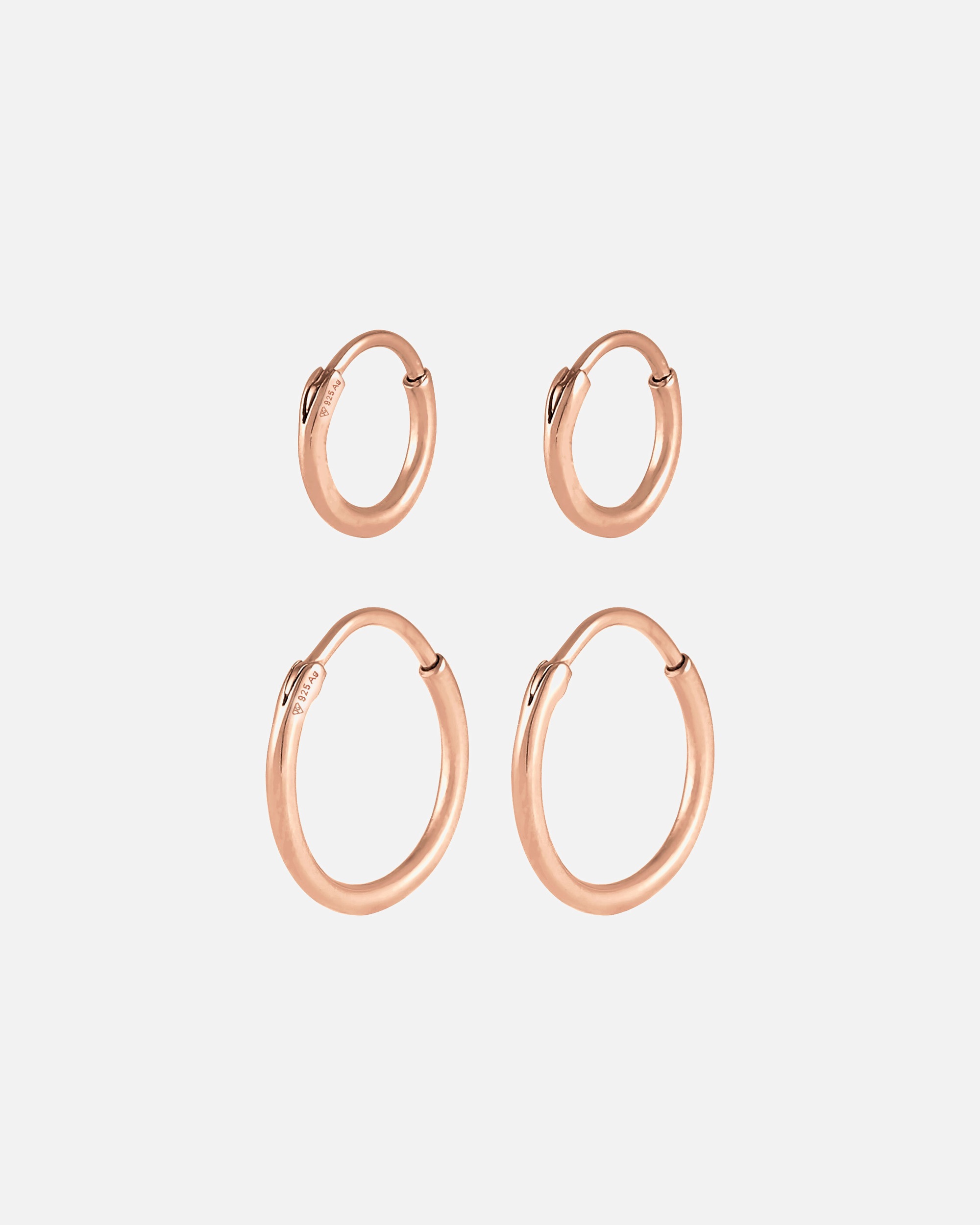 Boucles d'oreilles pour Femme Elli Set de boucles d'oreilles 925 Sterling Silver rosefarben
