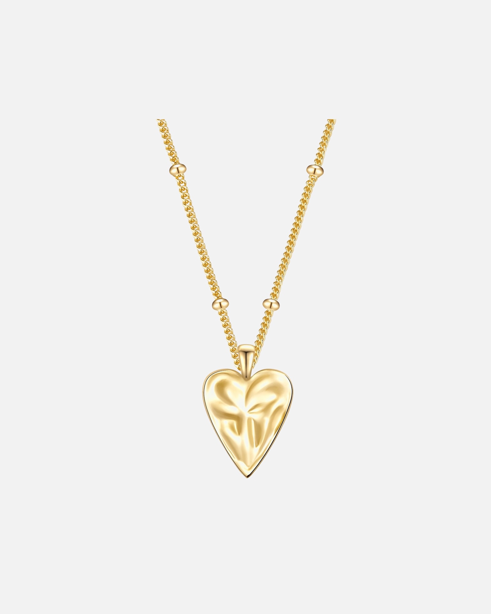 Collier pour Femme Glanzstücke München Collier cœur en argent sterling en or jaune 40,0 cm Basiskette + 5,0 cm Verlängerung