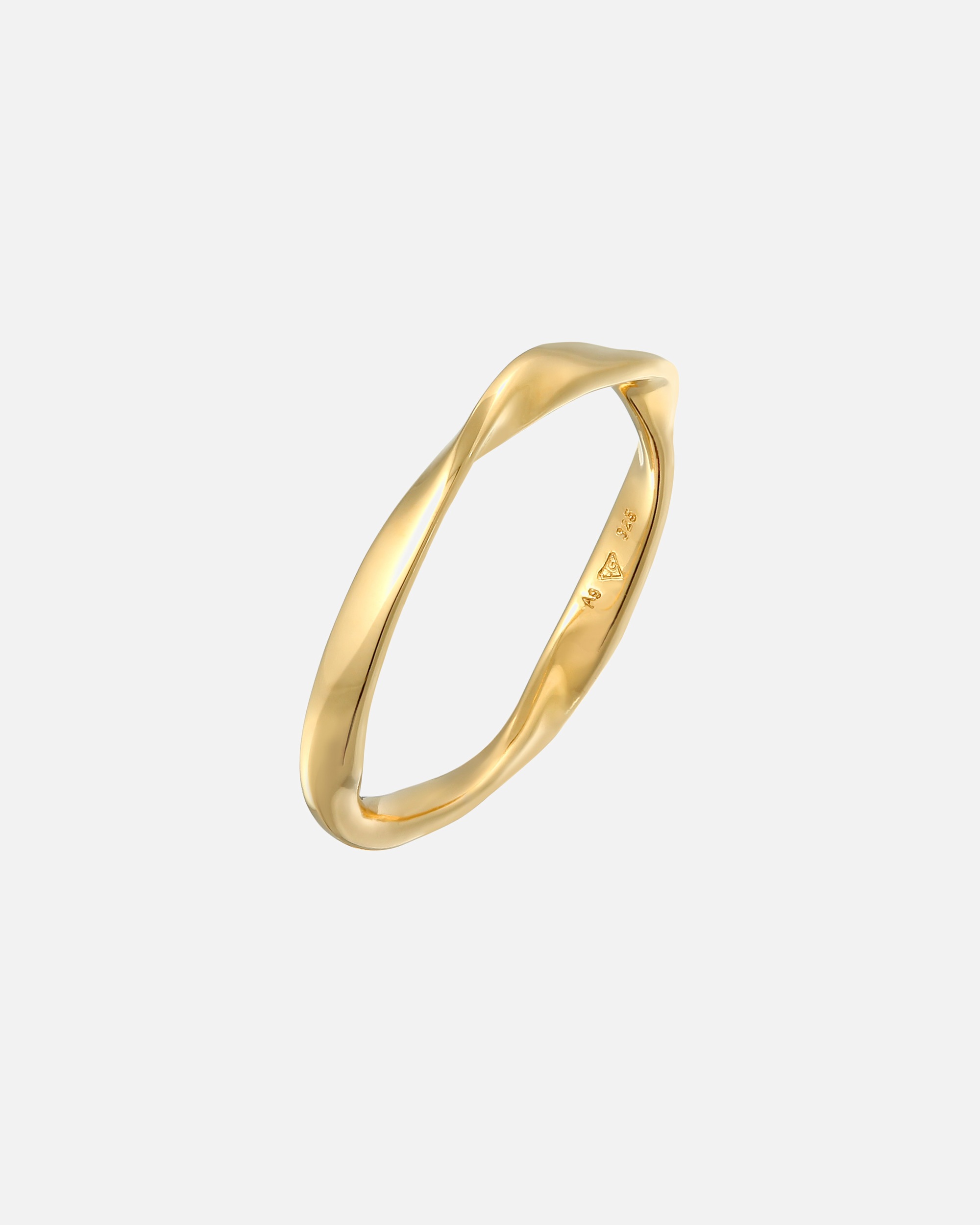 Bague pour Femme Elli Femmes bande torsadée pile basique en argent sterling 925 56