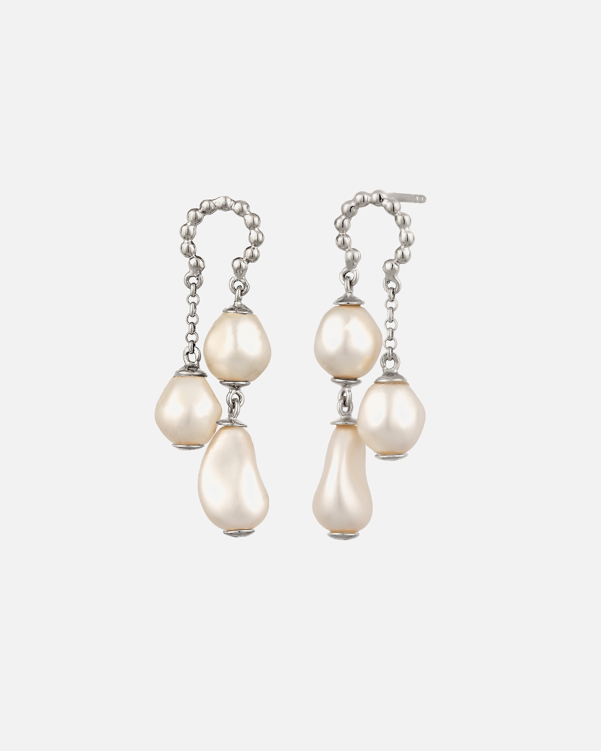 Boucles d'oreilles pour Femme Elli PREMIUM Boucle d'oreille Perle Synthétique Blanc 925 Sterling Silver silberfarben