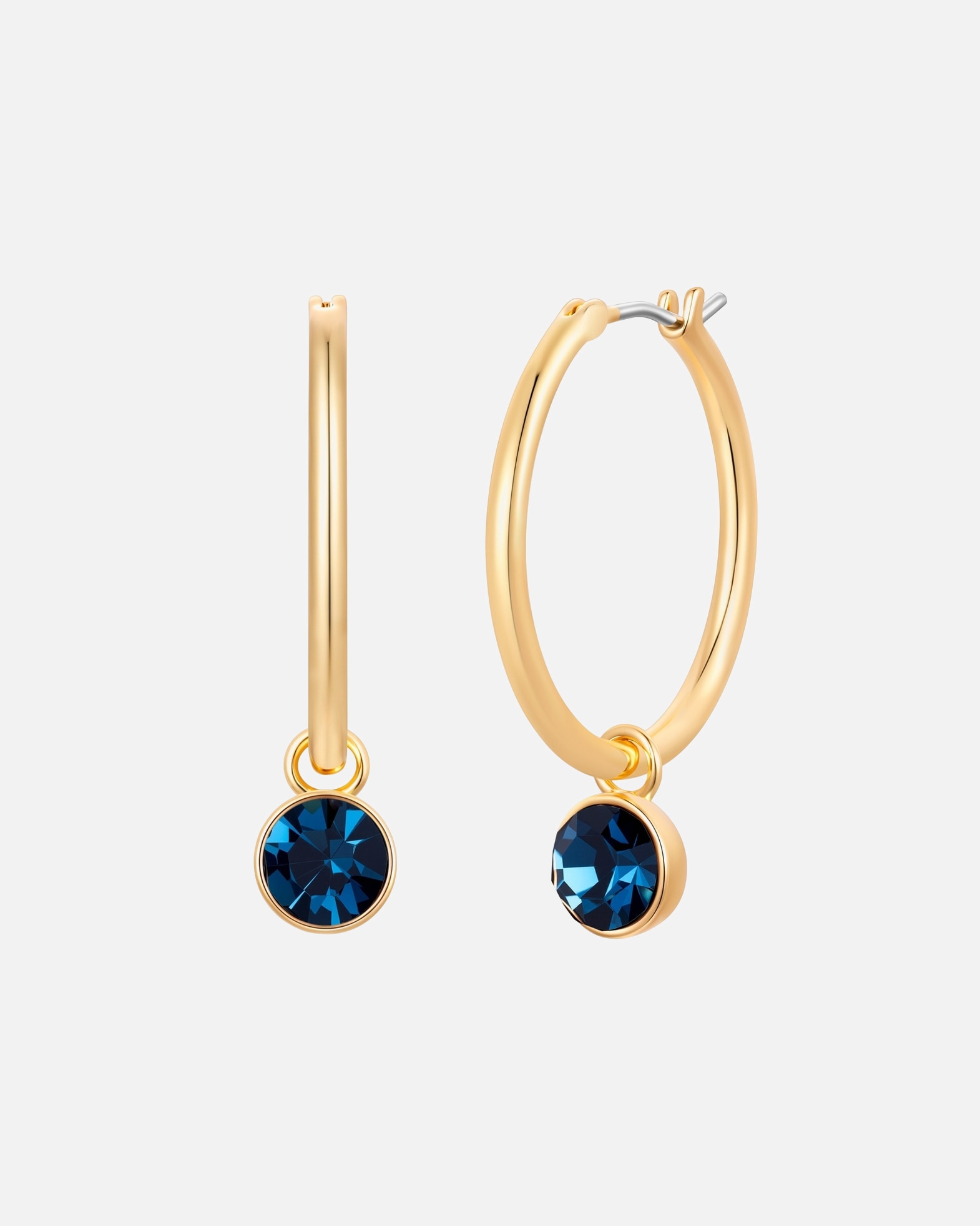 Créoles pour Femme Lulu & Jane Créoles en laiton en Or avec Cristal 31,5 mm