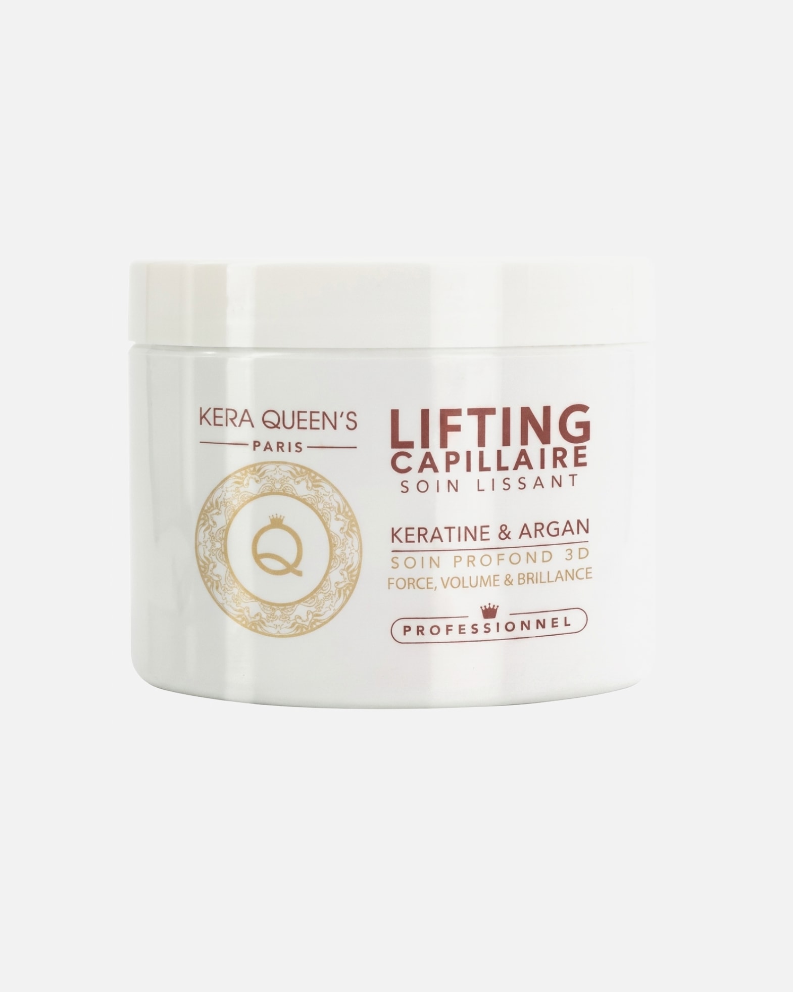 Masque capillaire pour Unisexe Kera Queen's Default Brand Line Masque Lifting Capillaire Kératin & Argan Masque Lifting Capillaire Kératin & Argan - 500 ml