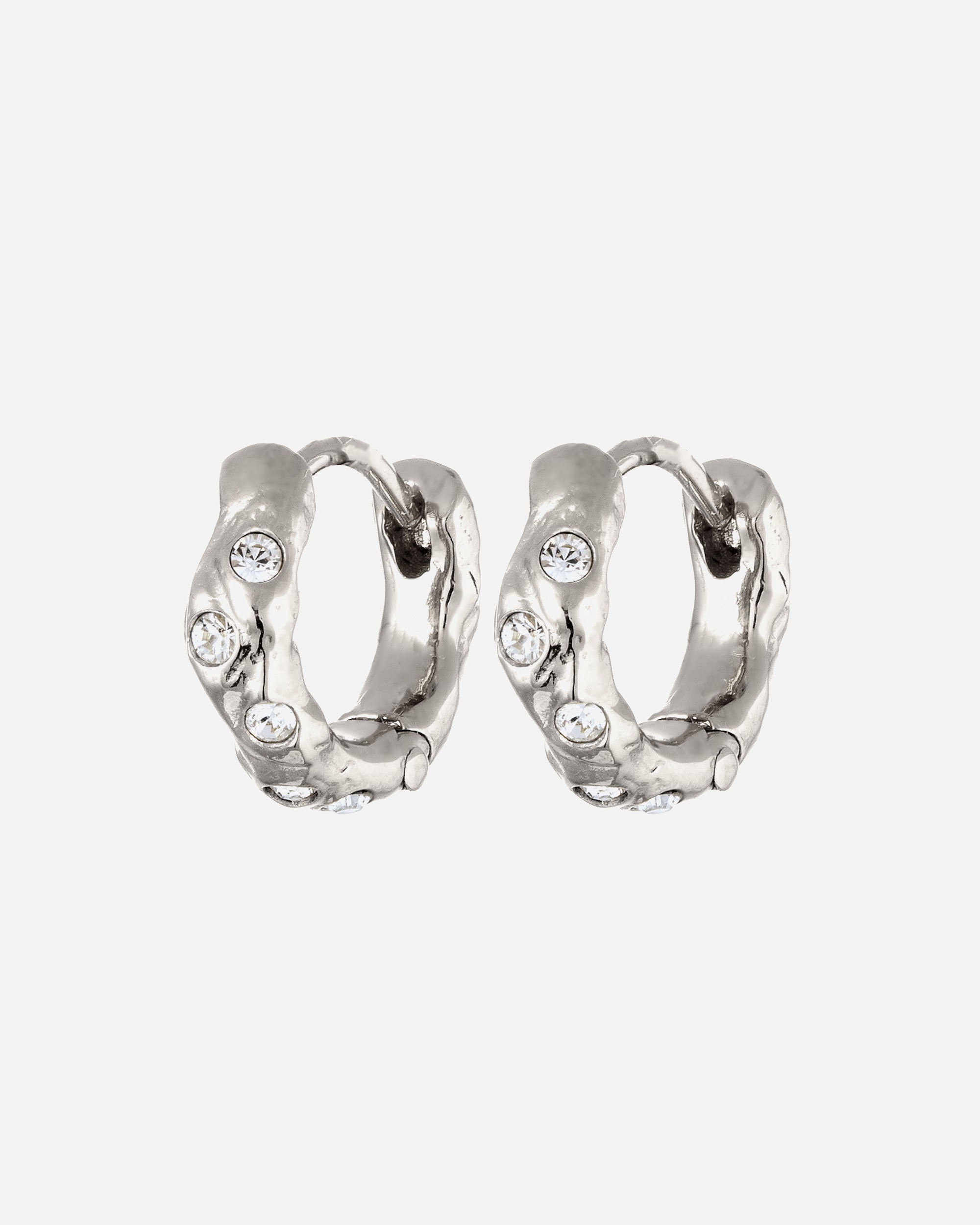 Boucles d'oreilles pour Femme Elli Créole avec pierre Cristaux de verre Blanc 925 Sterling Silver silberfarben