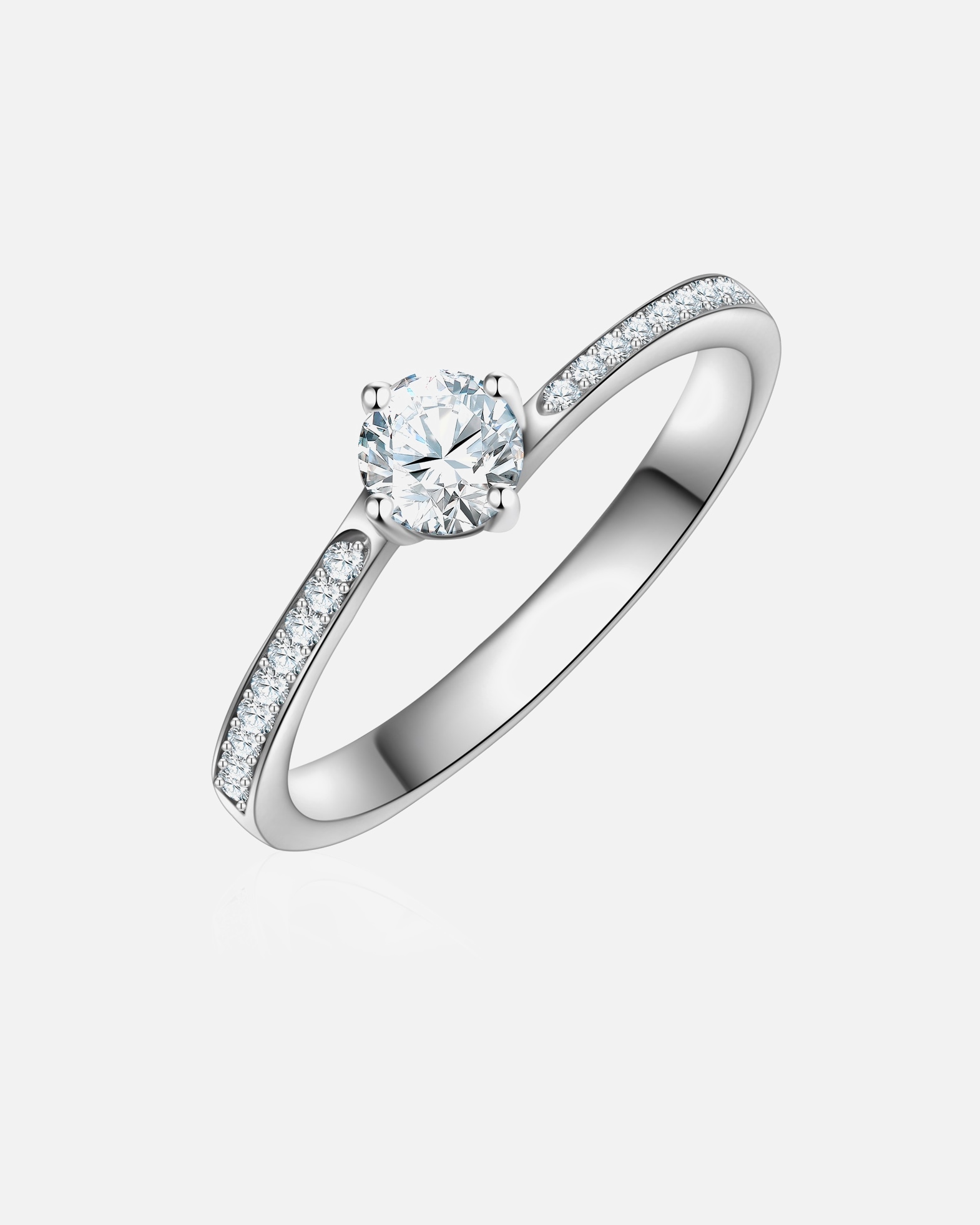 Bague pour Femme Trilani Bague en Argent Sterling en argent avec Zirconium 58