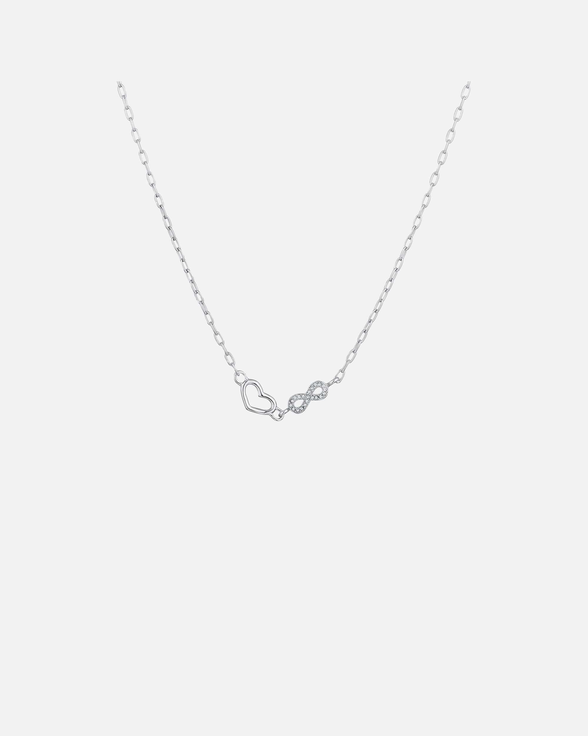 Collier pour Femme Elli Collier court avec pierre Cœur Cristaux de verre Blanc 925 Sterling Silver silberfarben