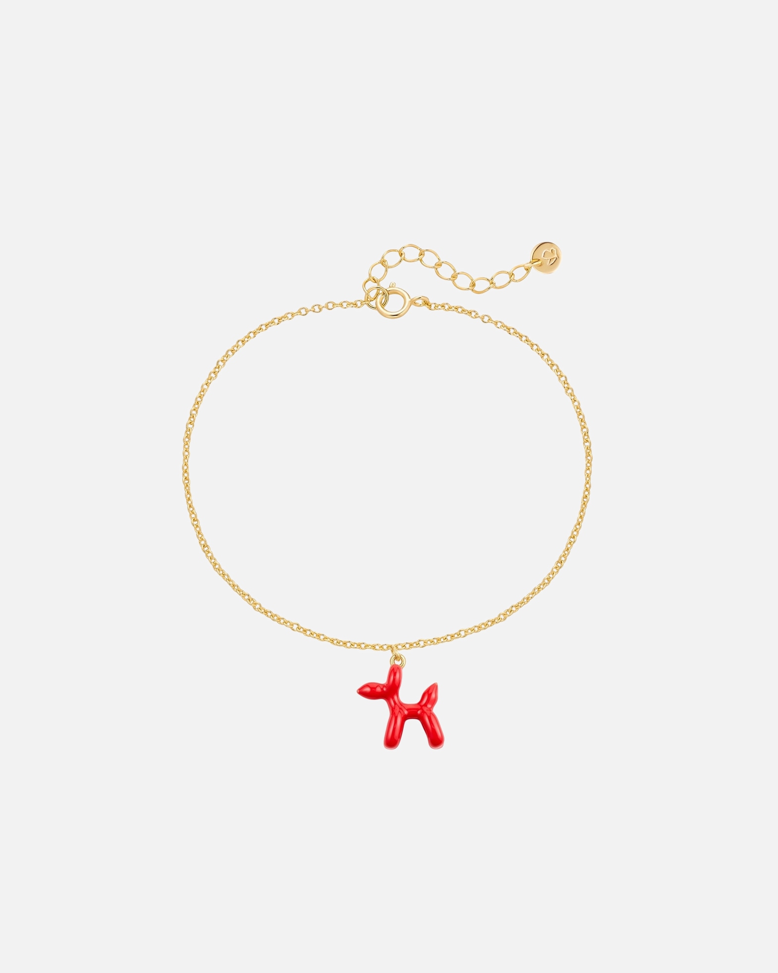 Bracelet pour Femme Glanzstücke München Bracelet Chien ballon en Argent sterling en Or jaune Longueur de base 17,0 + rallonge 3,0 cm