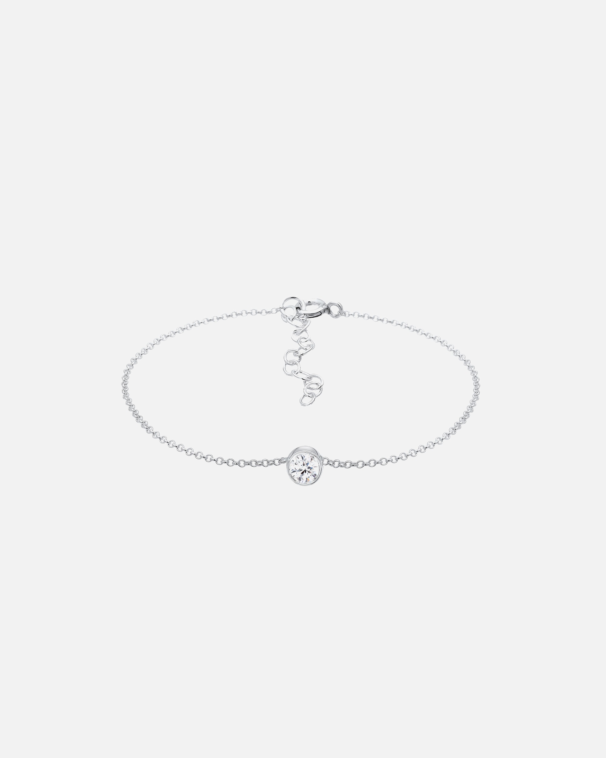 Bracelet pour Femme Elli Pendentif solitaire pour Femmes Basique avec des cristaux de verre en argent sterling 925 silberfarben