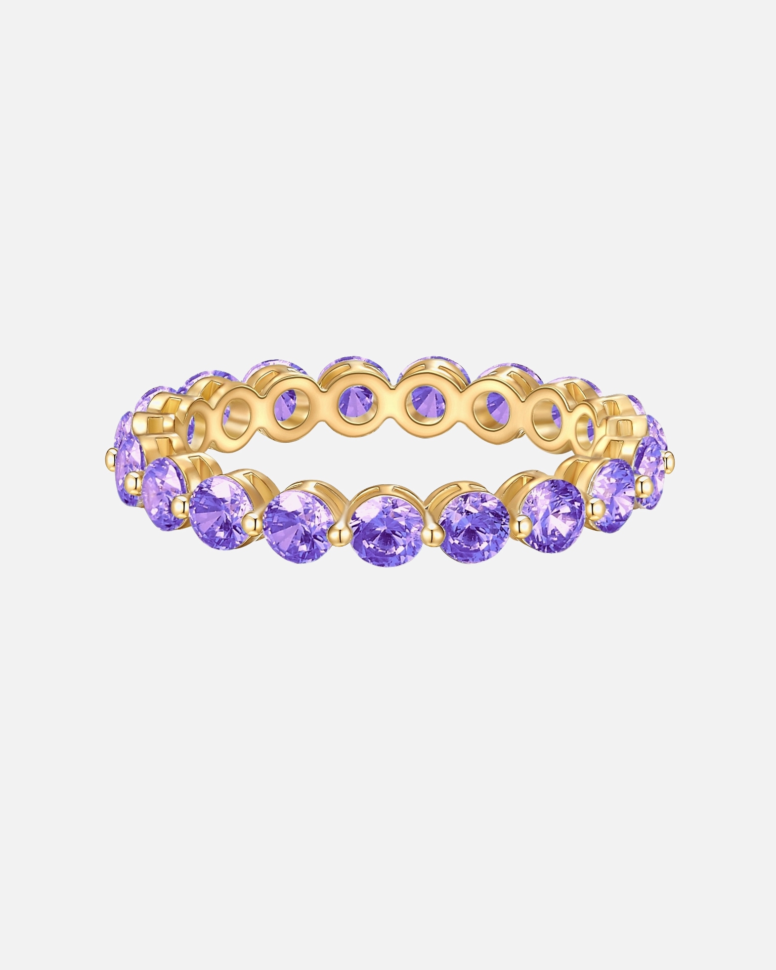 Bague pour Femme Yokoamii Bague tendance Métal Verre Cristal en Or jaune 56