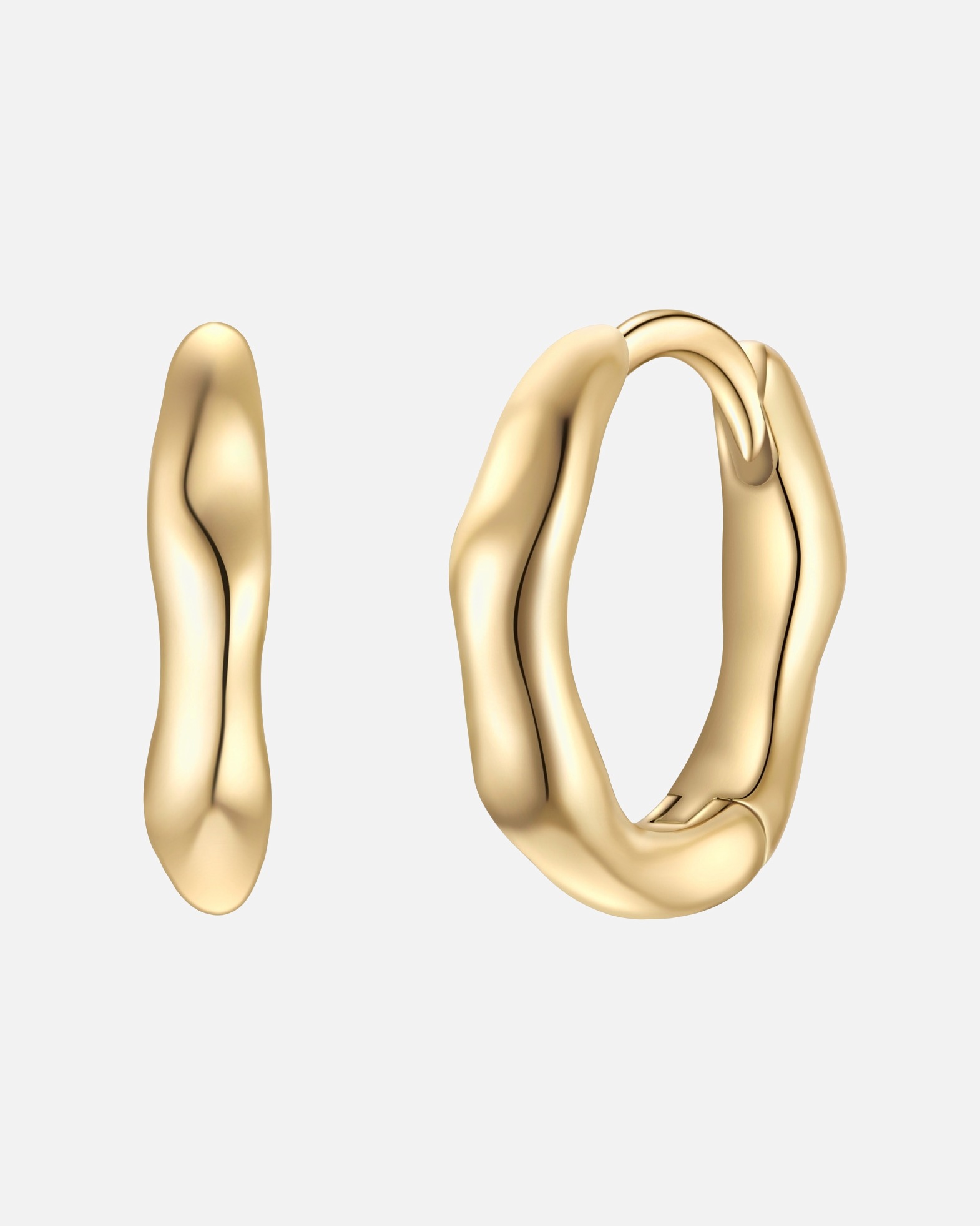 Créoles pour Femme Glanzstücke München Boucles d´oreilles en Argent sterling en Or jaune 11,0 mm