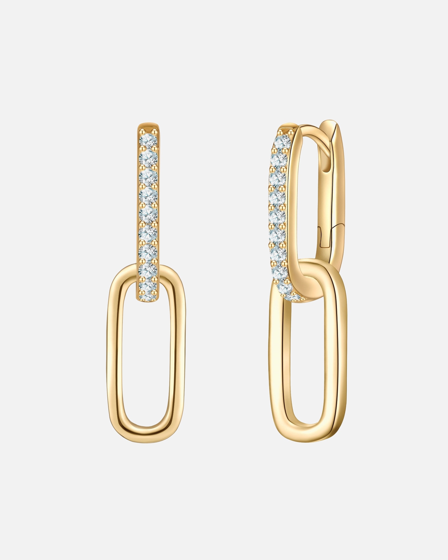 Créoles pour Femme Glanzstücke München Créoles en Argent Sterling en or jaune avec Zirconium 25,1 mm