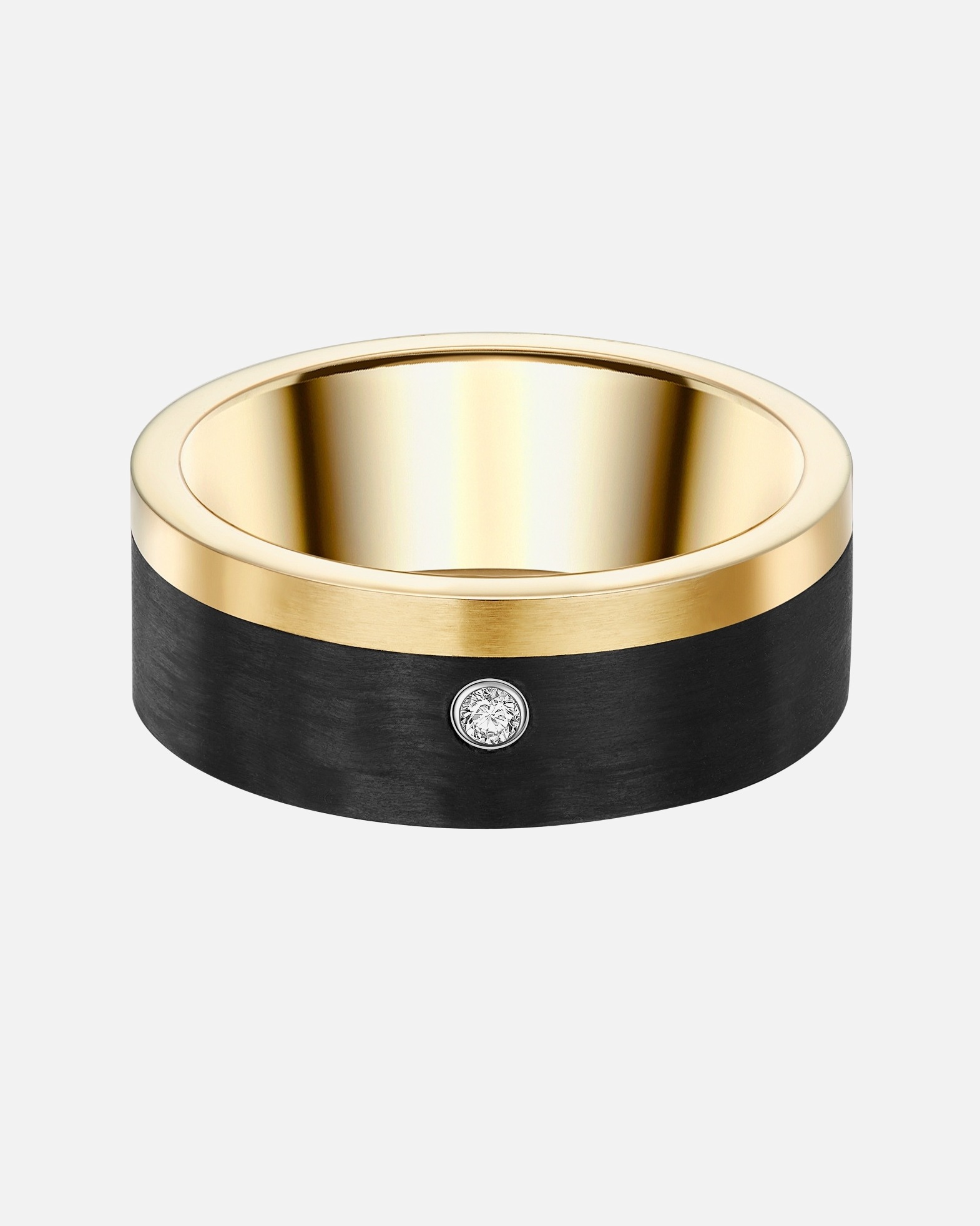 Bague pour Femme Bague en acier inoxydé Acier inoxydable Oxyde de zirconium (CZ) en Or jaune 54