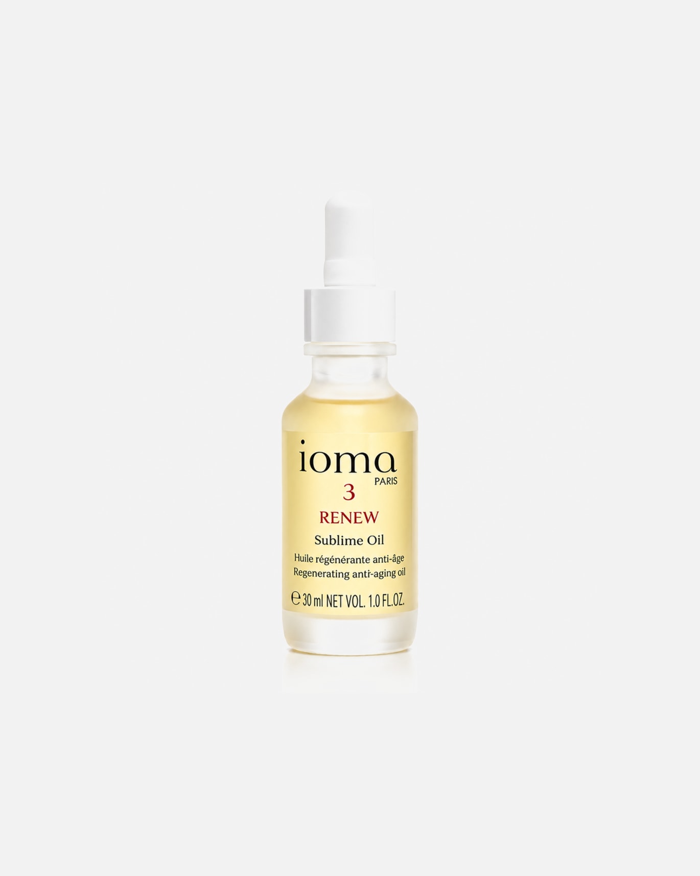 Huile visage pour Unisexe ioma Huile Régénérante Anti-âge - 3 Renew Sublime Oil 30 ml