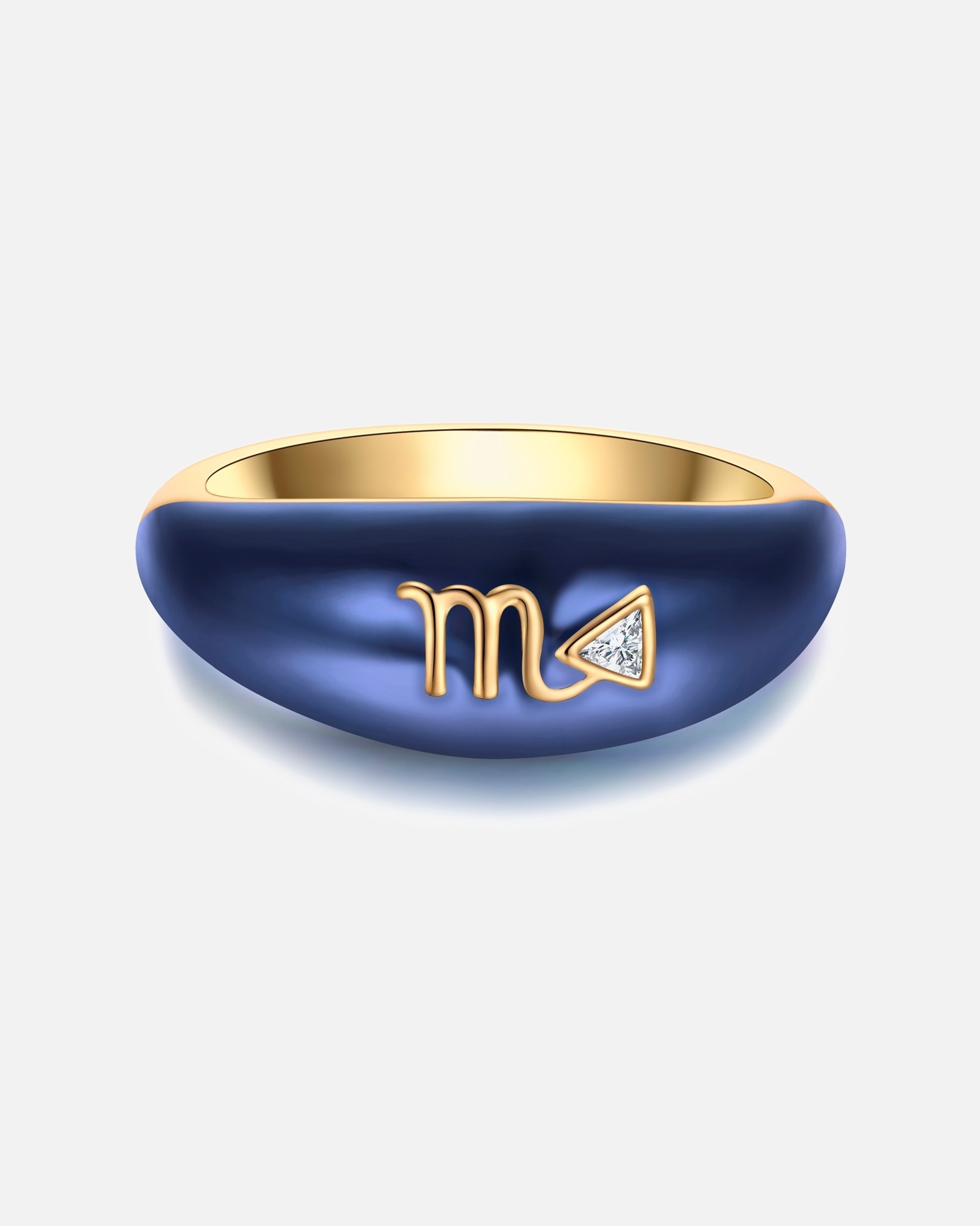 Bague pour Femme Glanzstücke München Bague Zodiaque Scorpion en Argent sterling en Or jaune 58