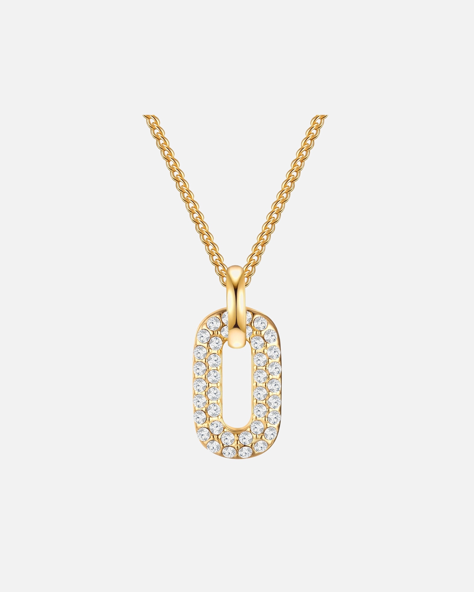 Collier pour Femme Lulu & Jane Chaîne en Métal en Or jaune Chaîne de base 45,0 + rallonge de 7,0 cm