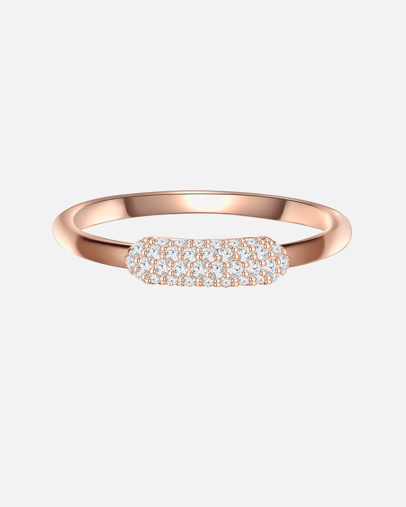 Bague pour Femme Glanzstücke München Bague en argent Argent sterling Oxyde de zirconium (CZ) en Or rose 60