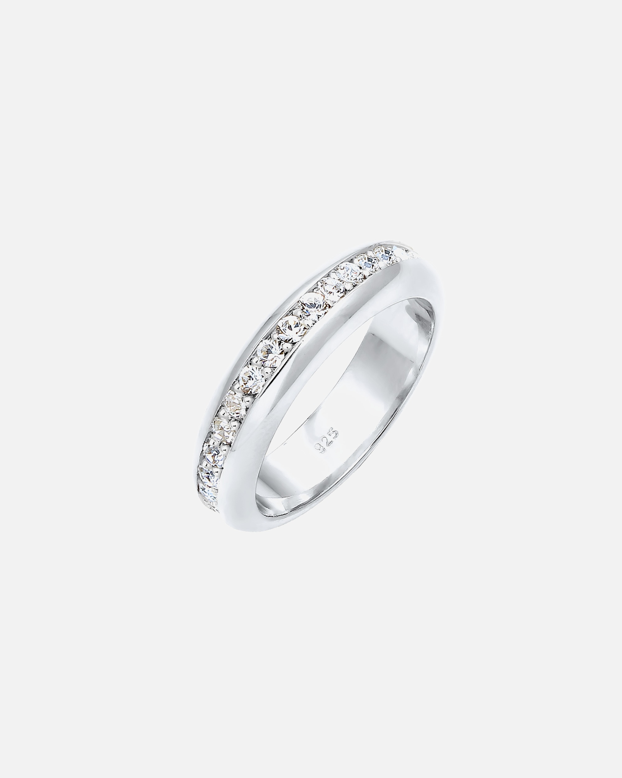 Bague pour Femme Elli PREMIUM Femmes bague de cocktail avec cristaux en argent sterling 925 56