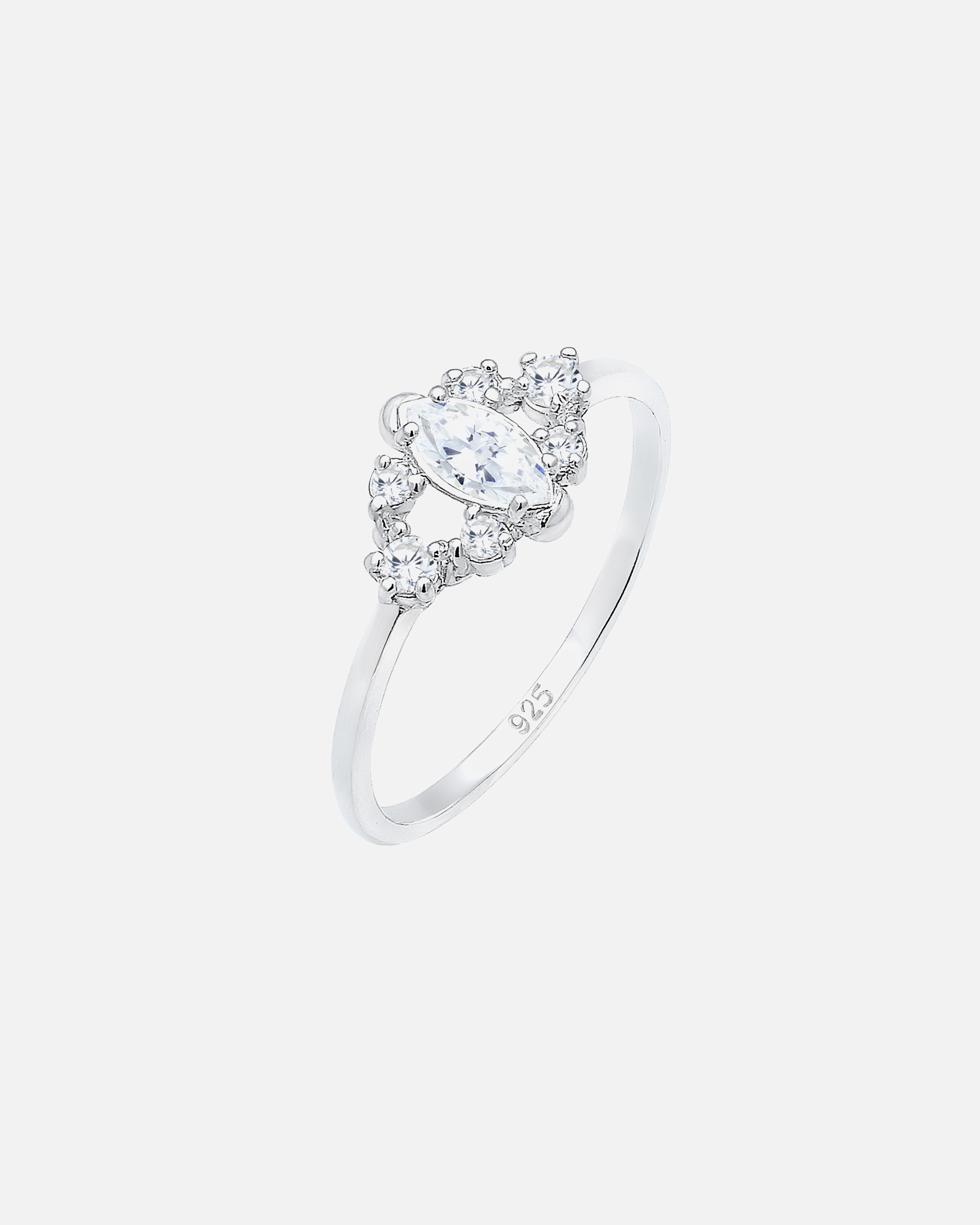 Bague pour Femme Elli Valentin Floral Cristaux de Zirconium Argent 925 52