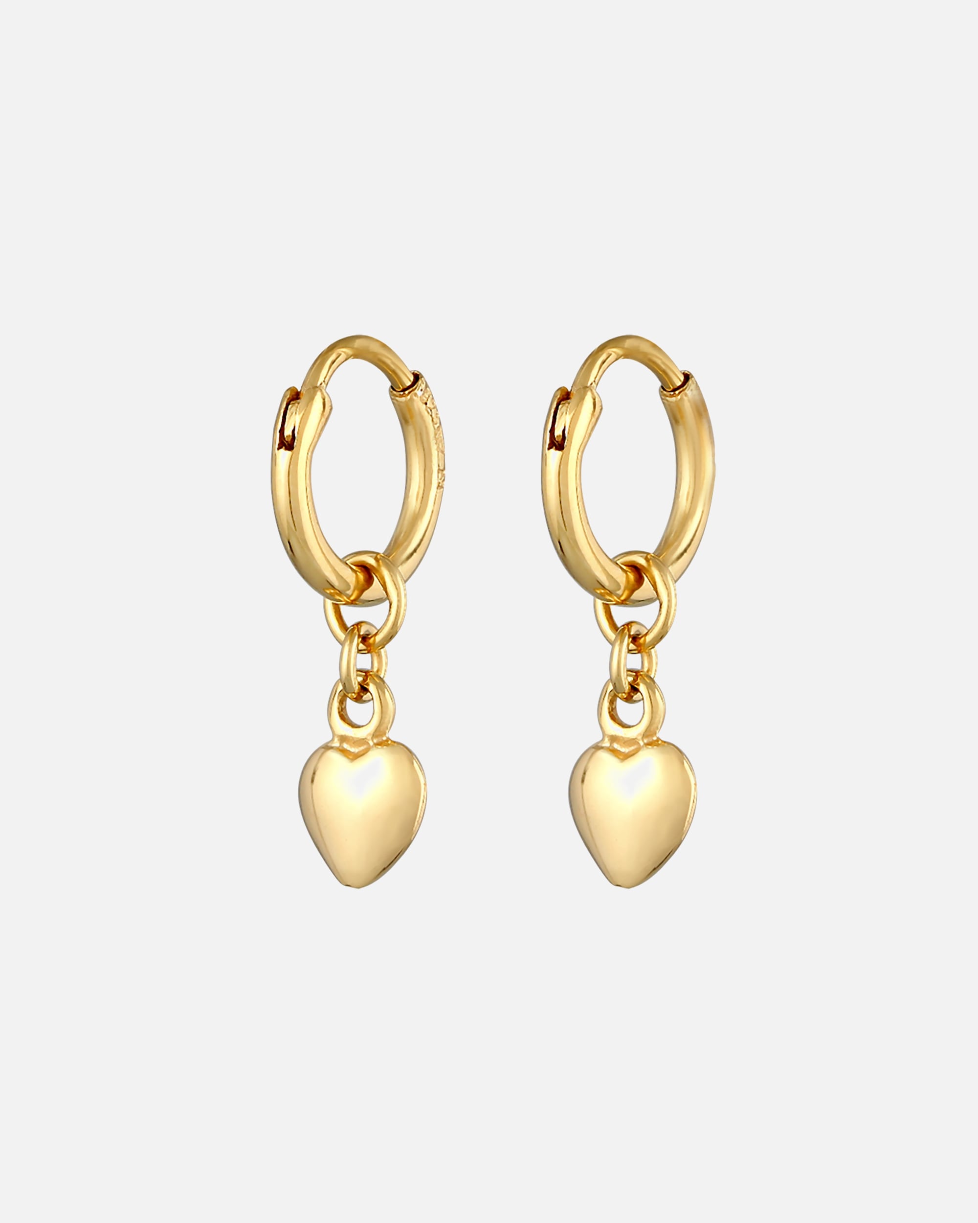 Boucles d'oreilles pour Femme Elli Creolen Herz Liebe Romantik 925 Silber goldfarben