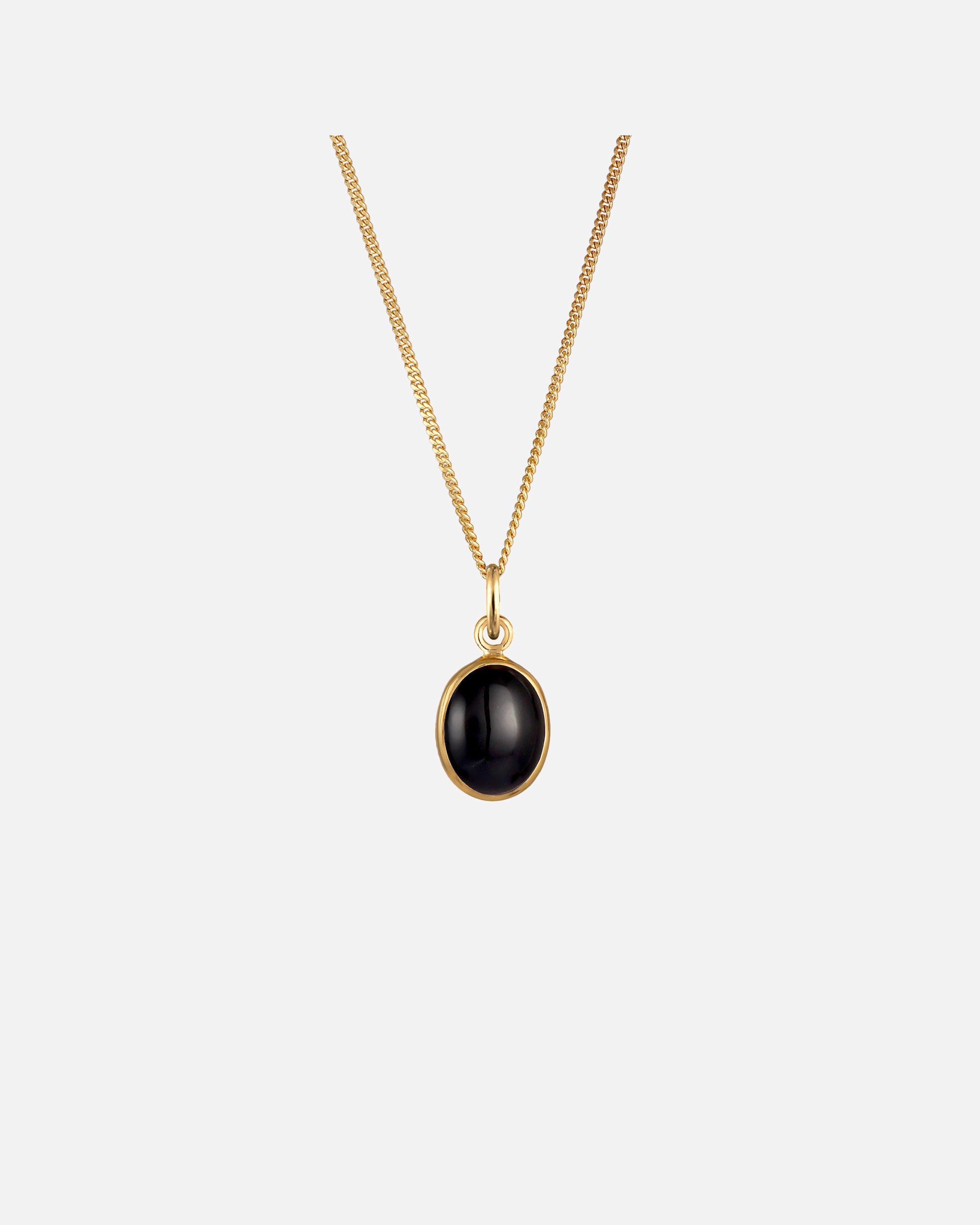 Collier pour Femme Elli Pendentif Onyx Classique Argent 925 goldfarben