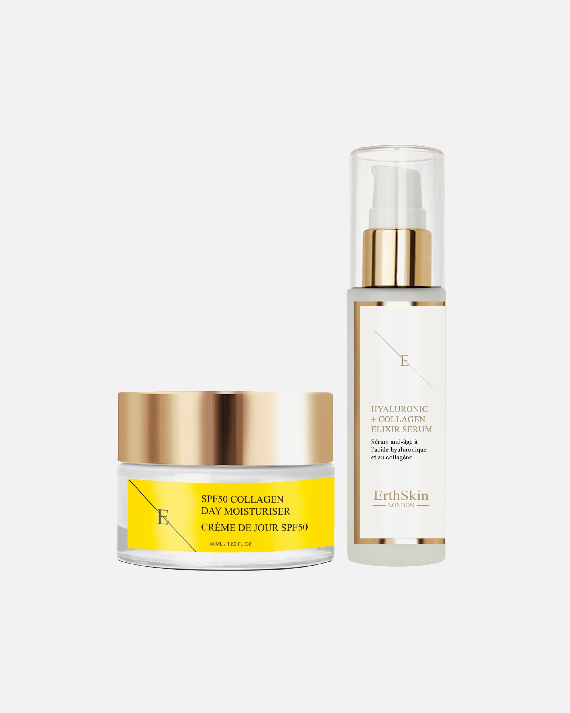 Coffret soin visage pour Femme ErthSkin London Duo Hydratation SPF + Collagène 1 pièce