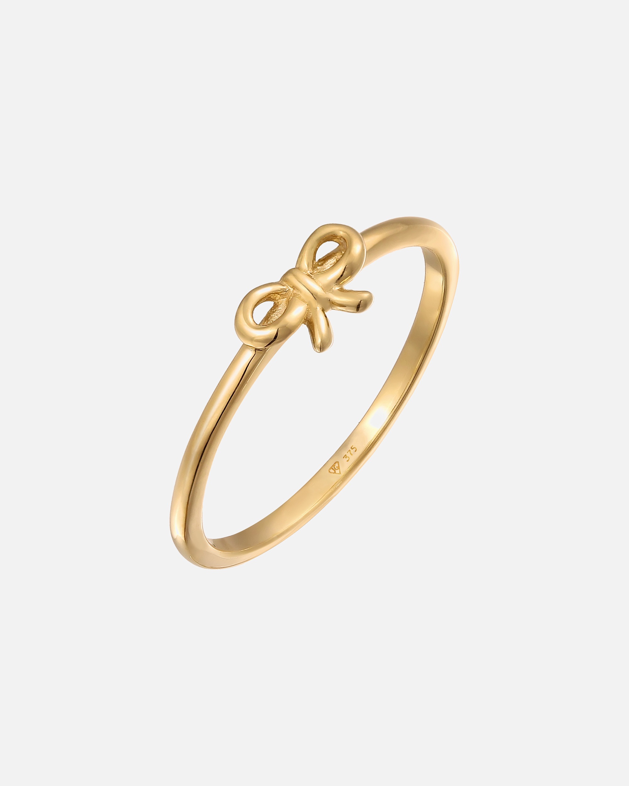 Bague pour Femme Elli PREMIUM Femmes noeud symbole tendance en or jaune 375 58