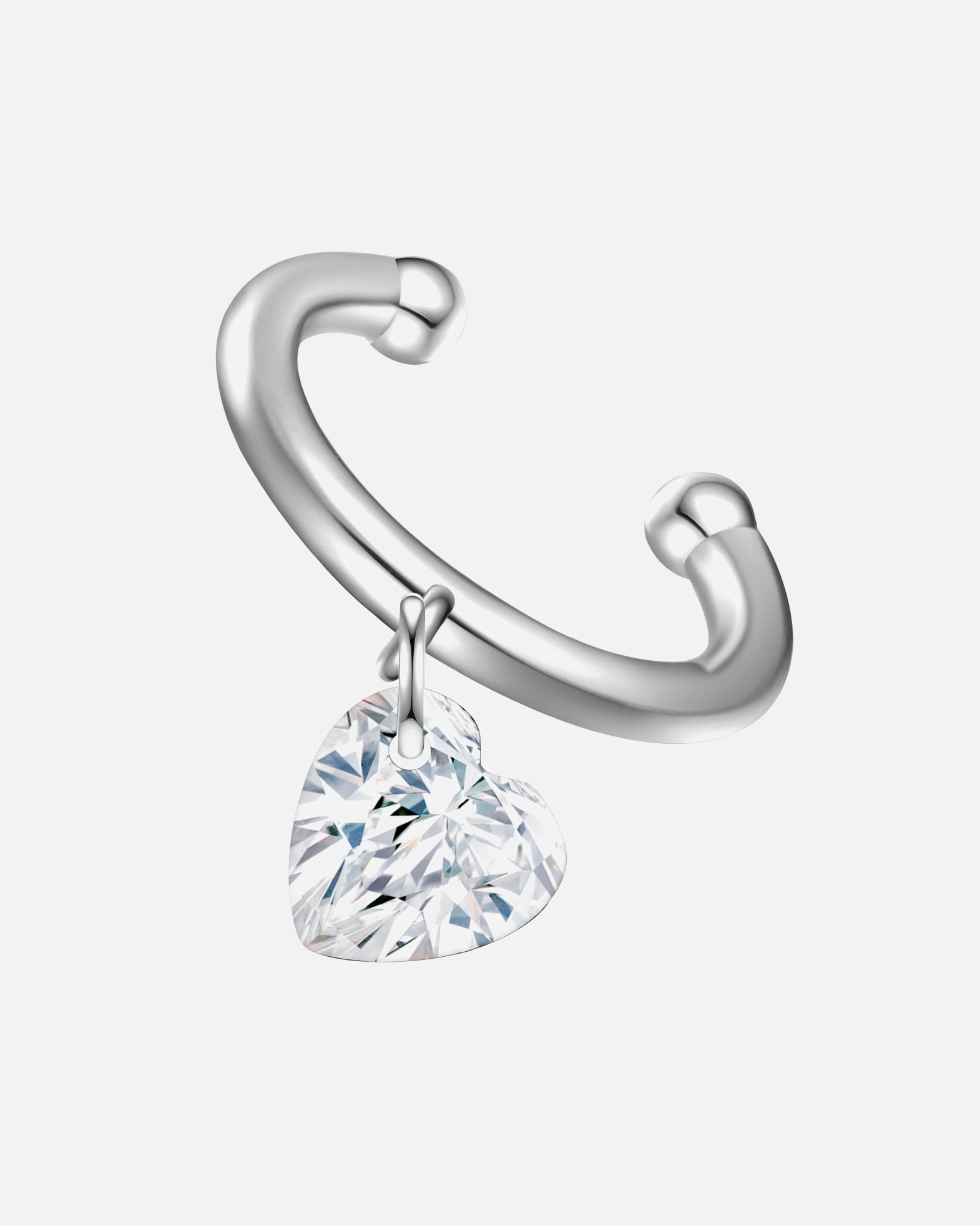 Boucles d'oreilles pour Femme Boucles d´oreilles Coeur Argent sterling Topaze en Argent 8,7 mm